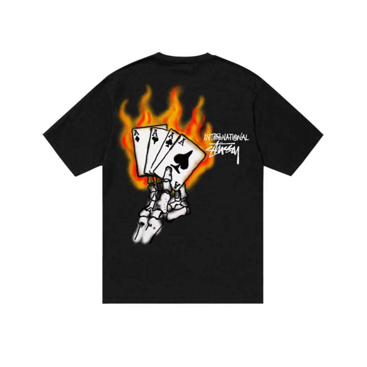 Stüssy Burning Stock T-shirt "Black"