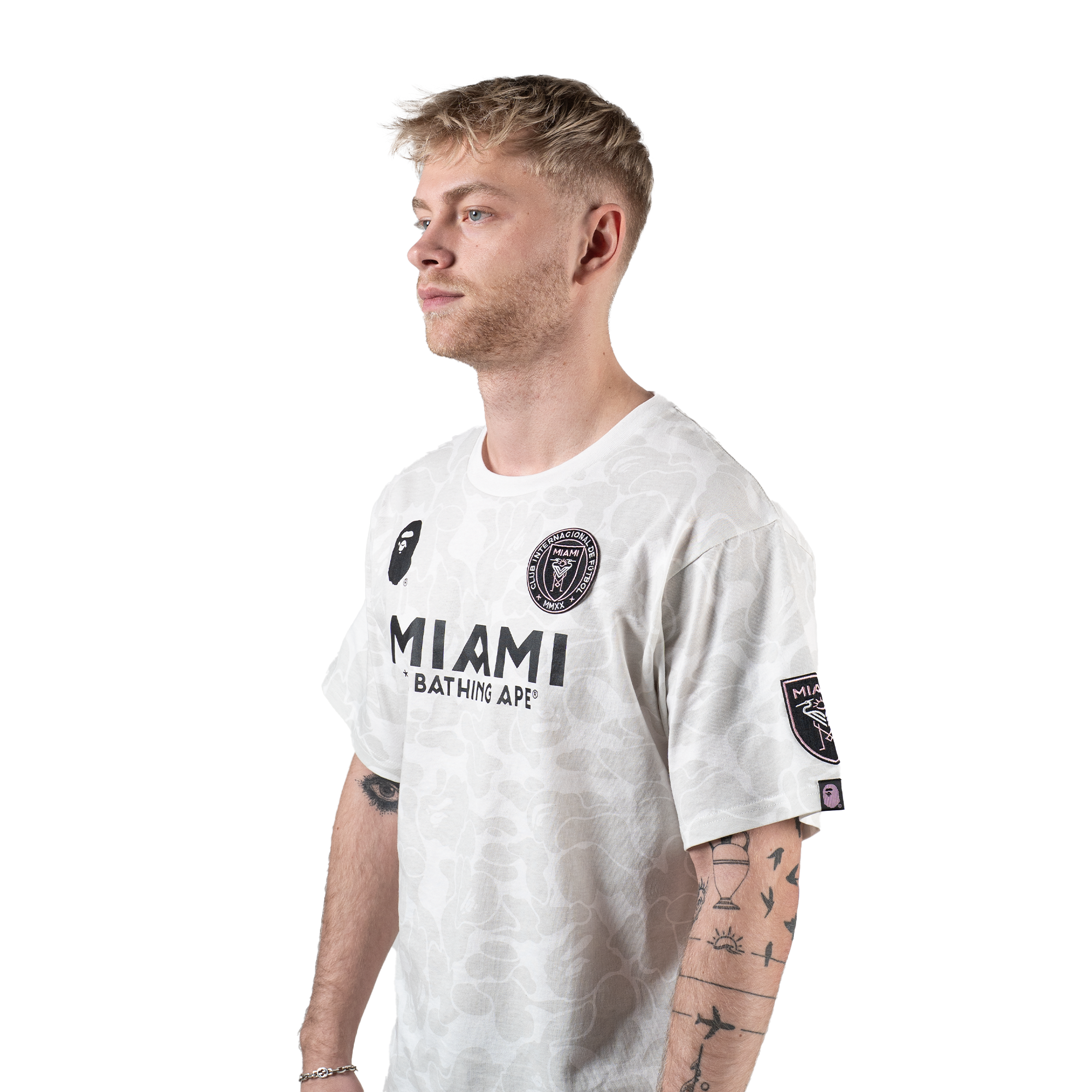 Bape x Inter Miami CF Camo T shirt White