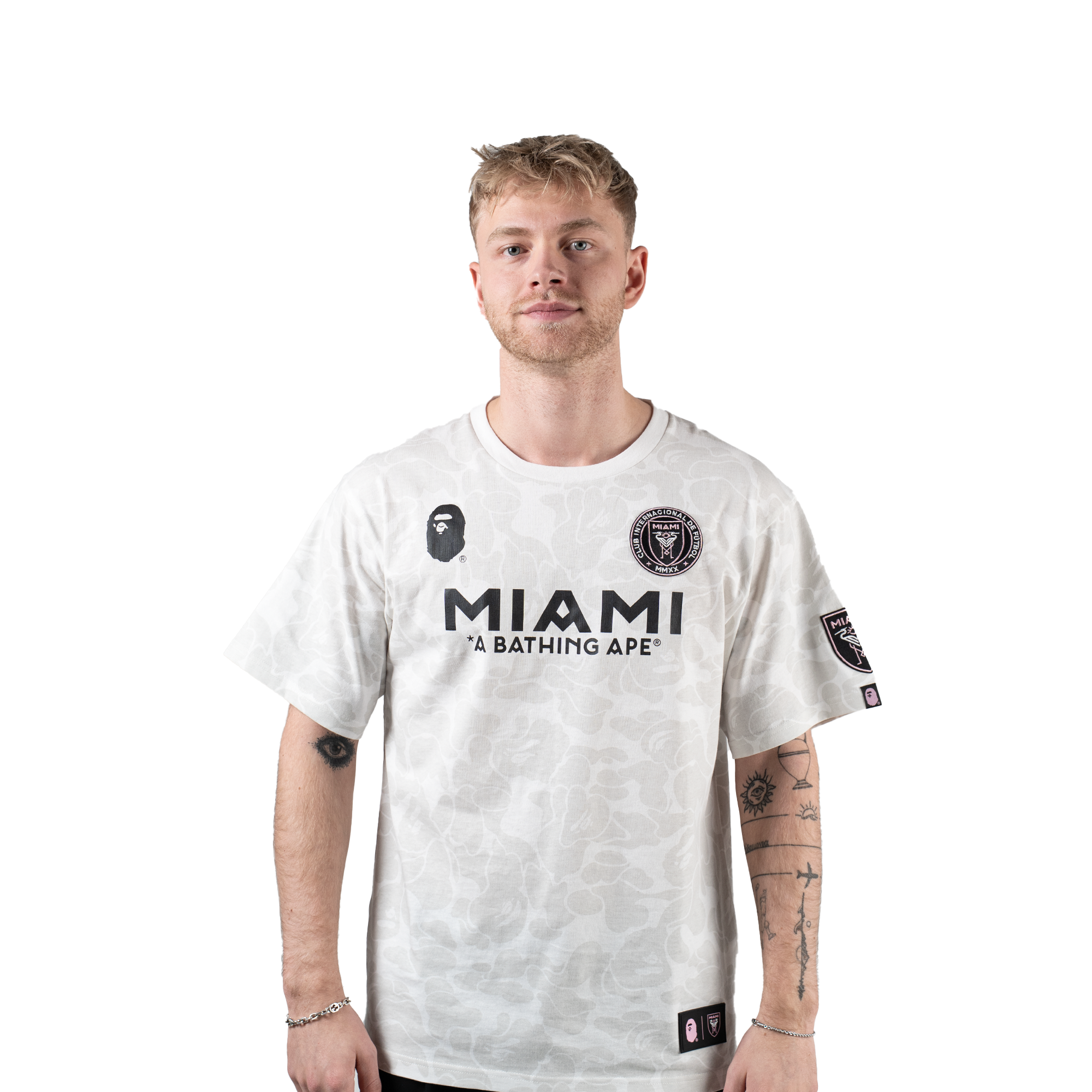 Bape x Inter Miami CF Camo T shirt White