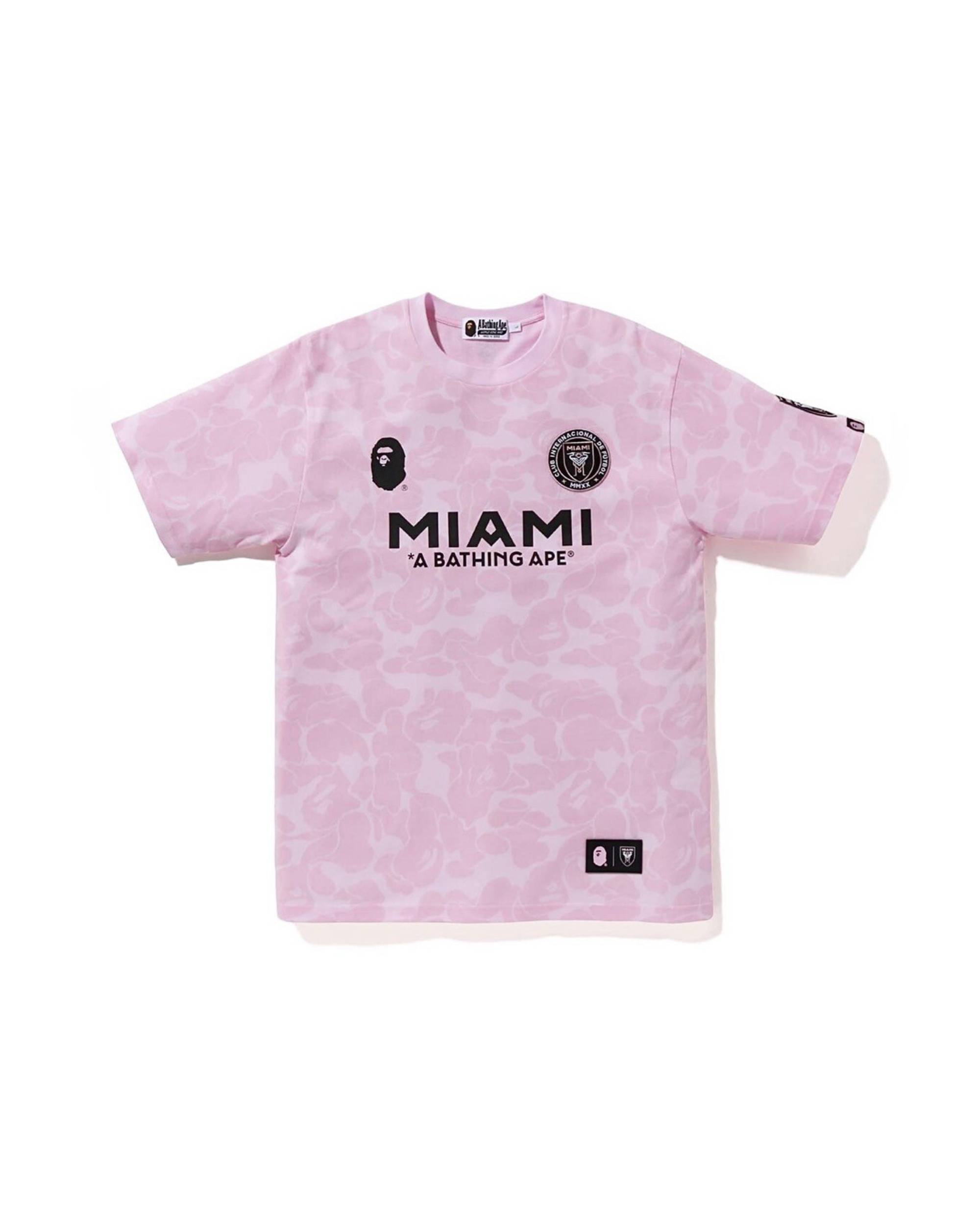 BAPE x Inter Miami CF Camo Tee i pink | STREET BILL