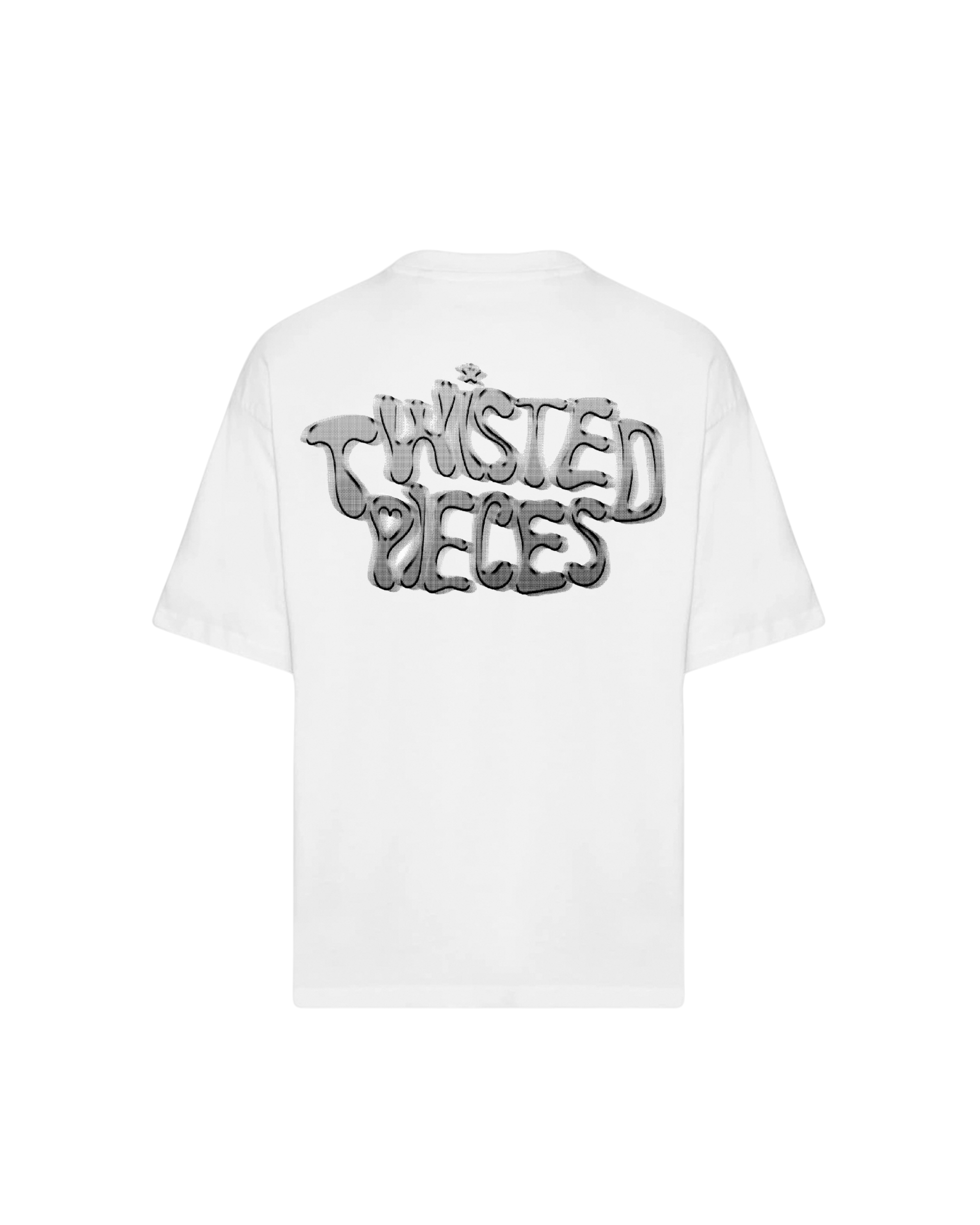 Twisted Pieces Pixel Tee "White"