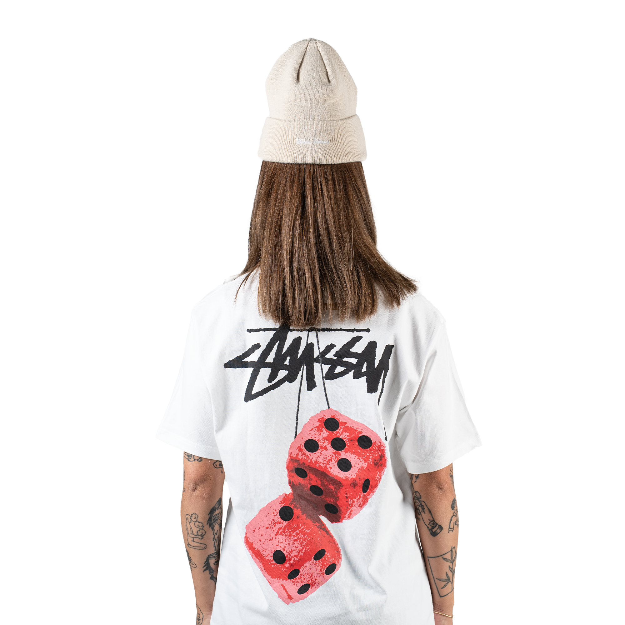 Stüssy Fuzzy Dice T-shirt White