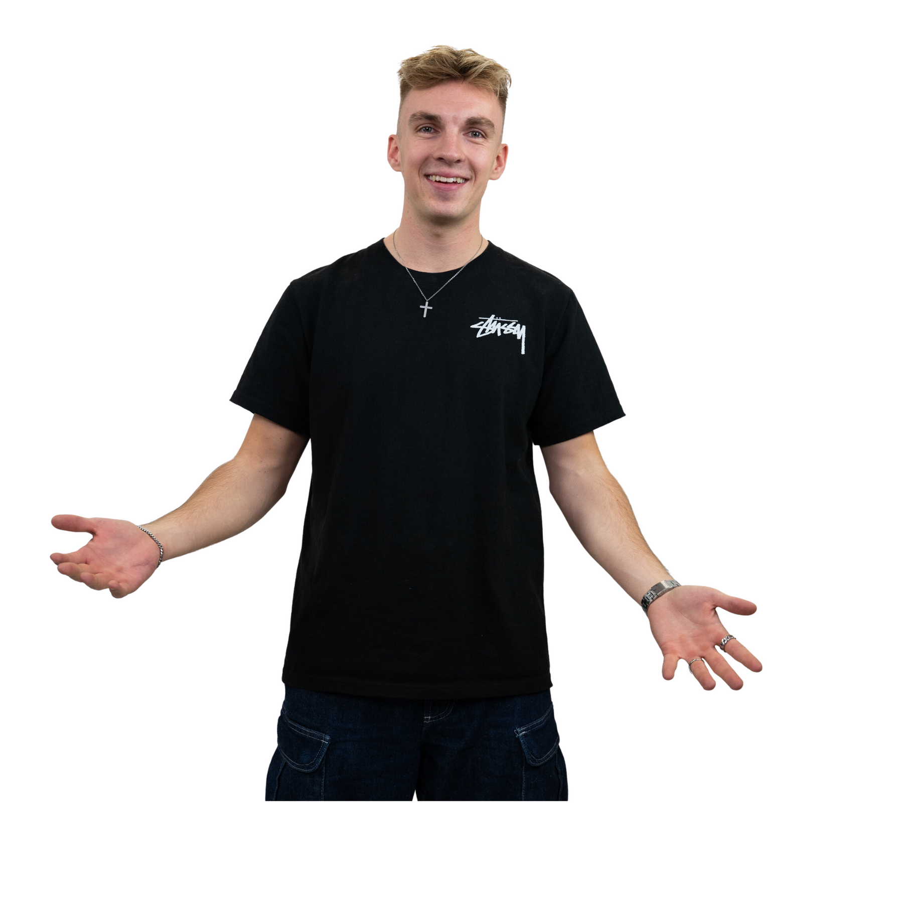 Stüssy We're Livin' Pigment Dyed Tee "Black"