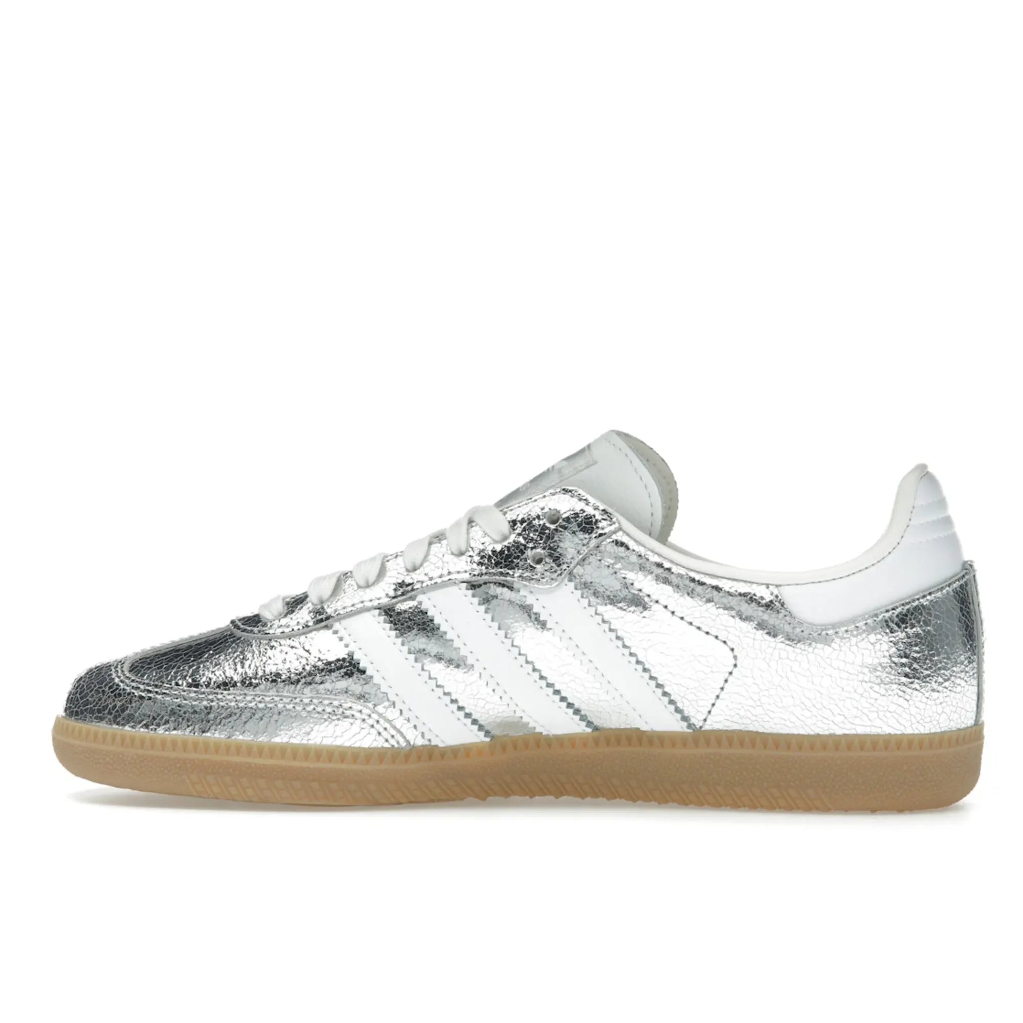 adidas Samba OG Silver Metallic Cracked Leather (Women's)