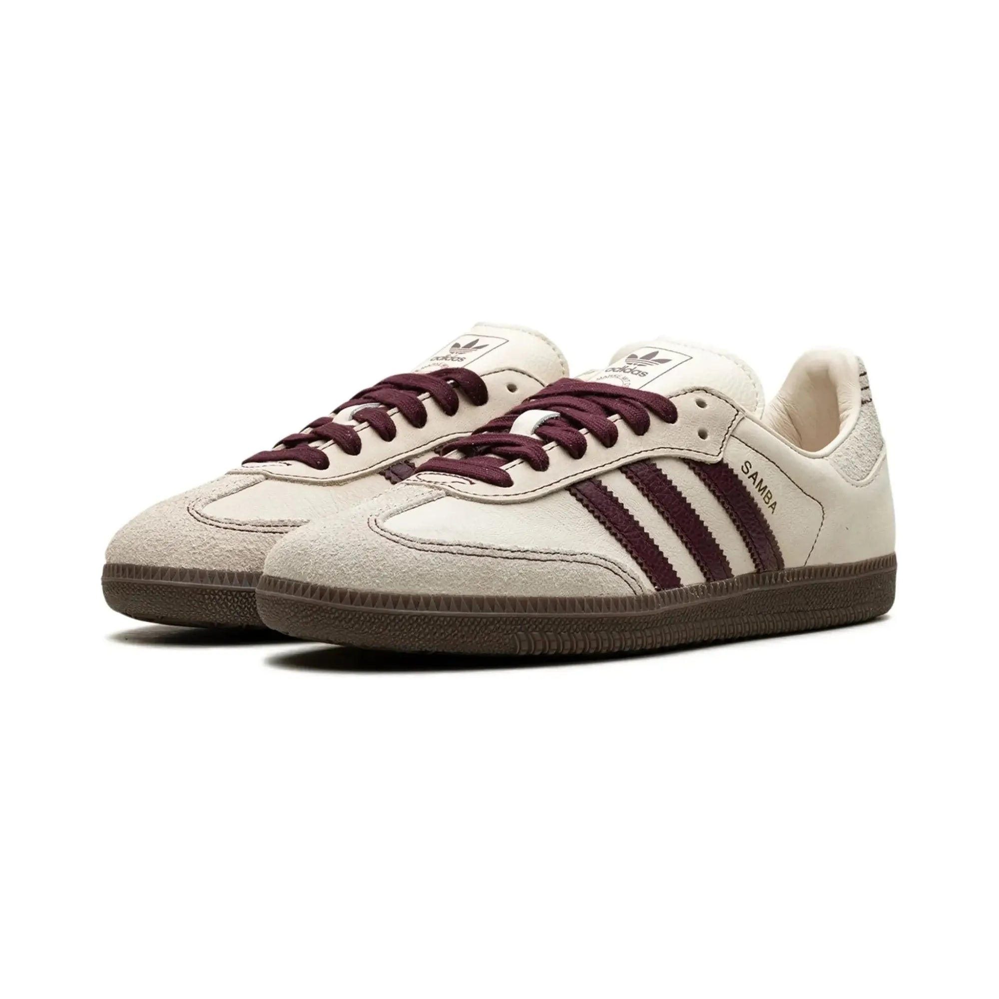 adidas Samba OG Wonder White Maroon (Women's)