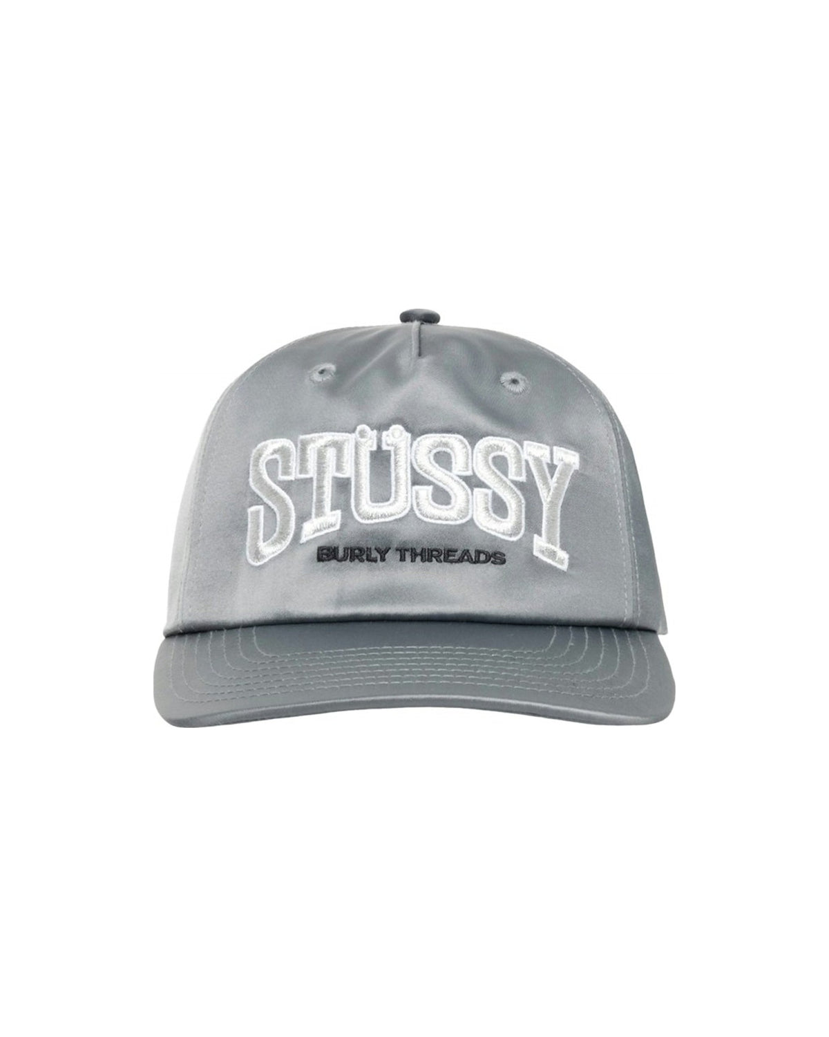 Stussy Mid Depth Burly Threads Snapback Grey