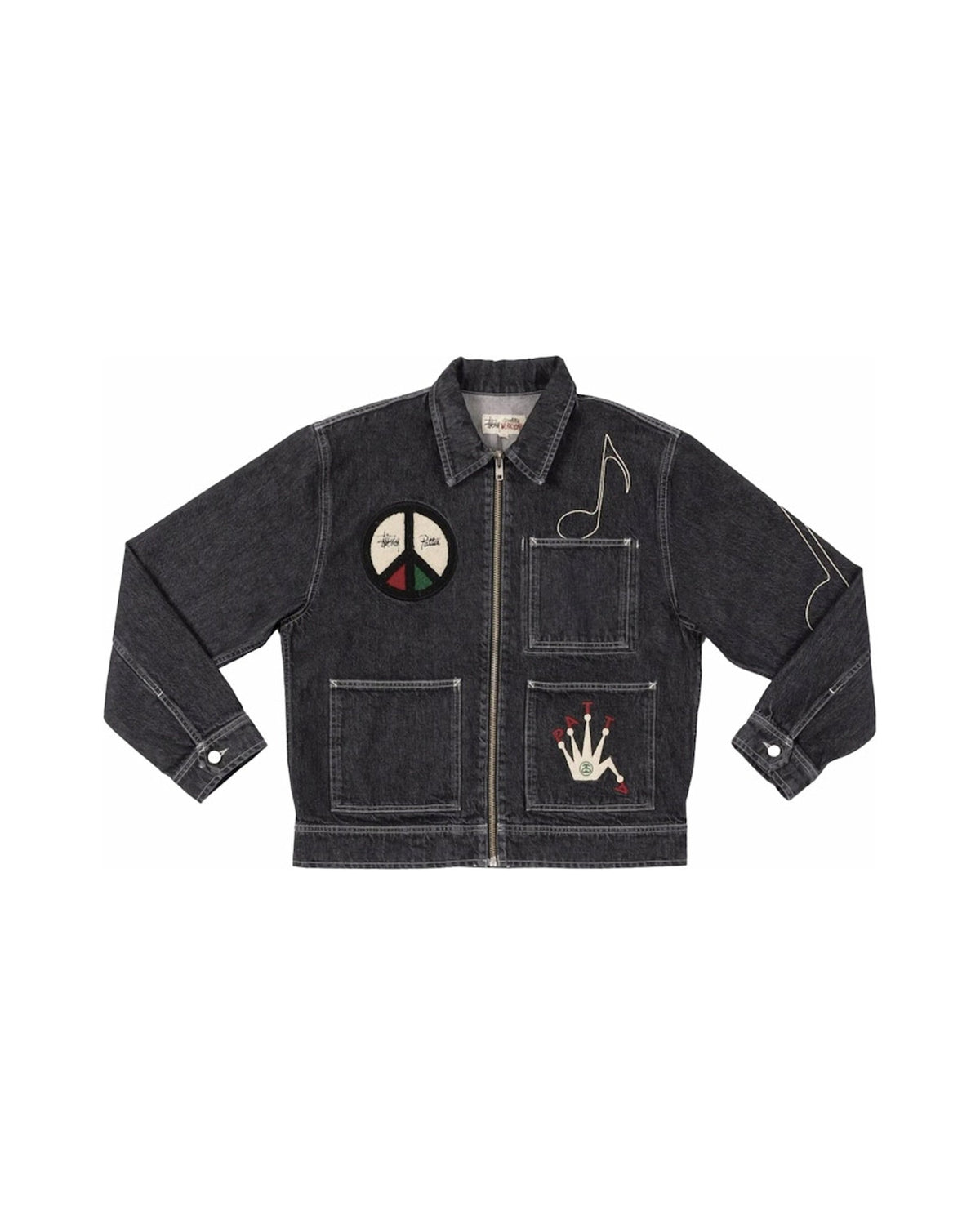 Stussy x Patta Zip Work Jacket Black