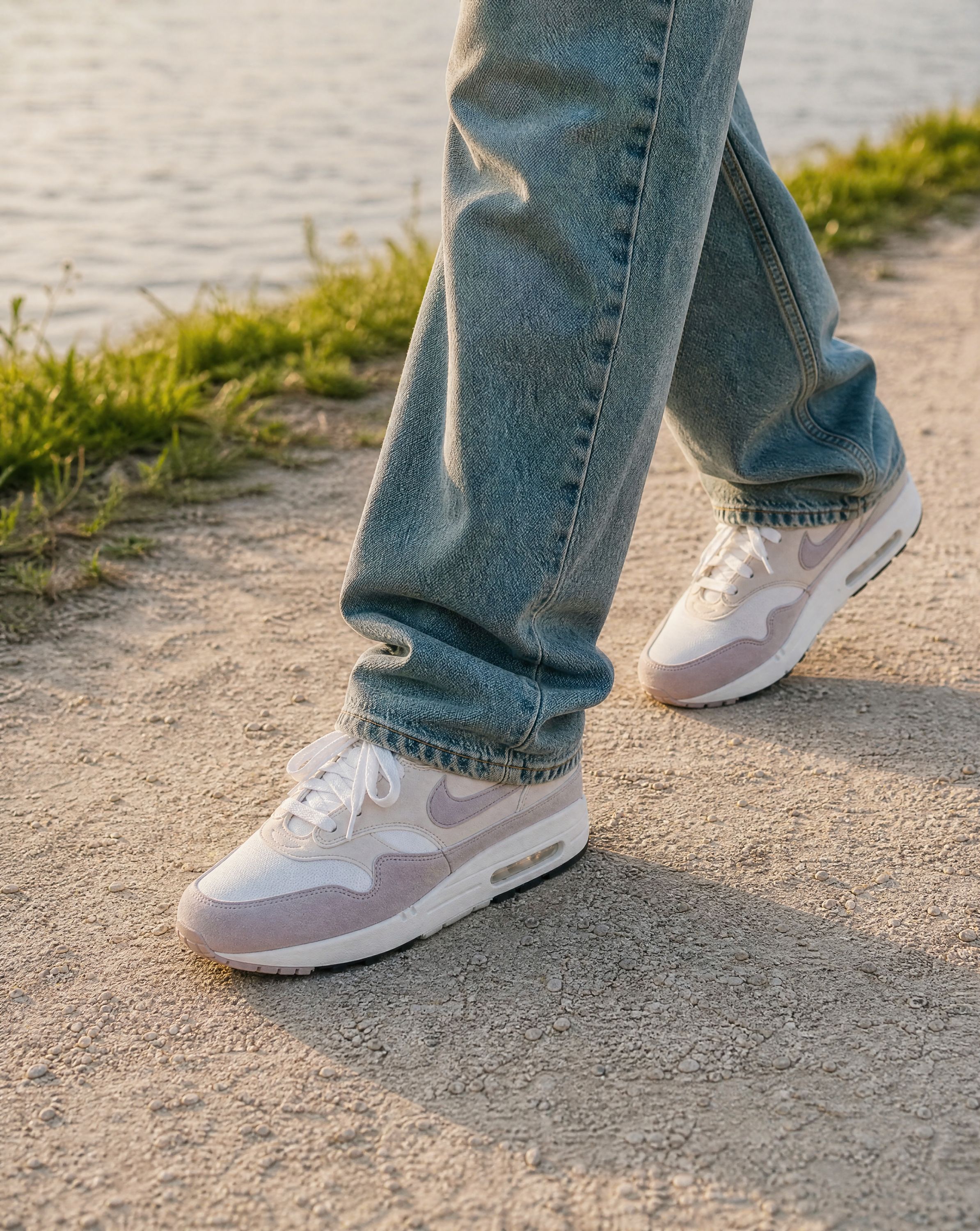 Nike Air Max 1 Platinum Violet (Women's) - on-foot