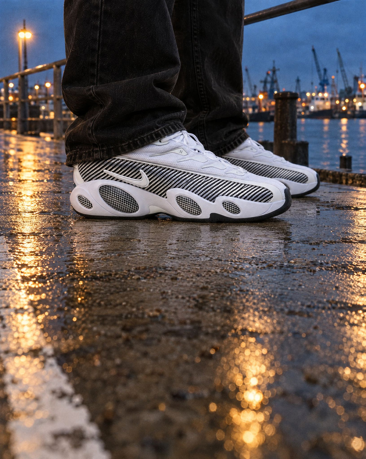 Nike NOCTA Glide Drake White Black - on-foot