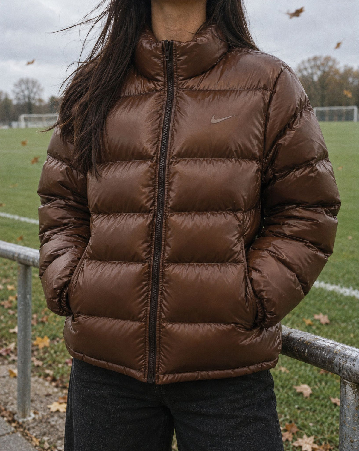 Nike x NOCTA Sunset Puffer Jacket Baroque Brown - detalje