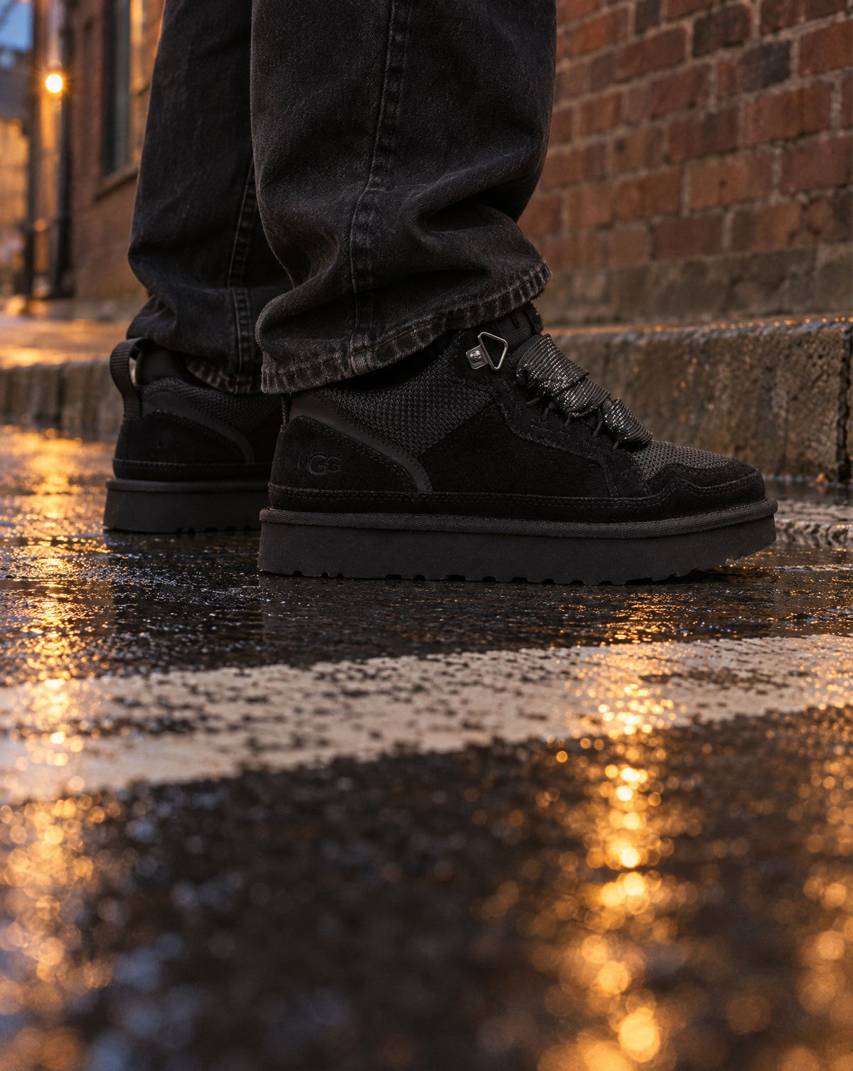 UGG Lowmel Black (Women's) - on-foot