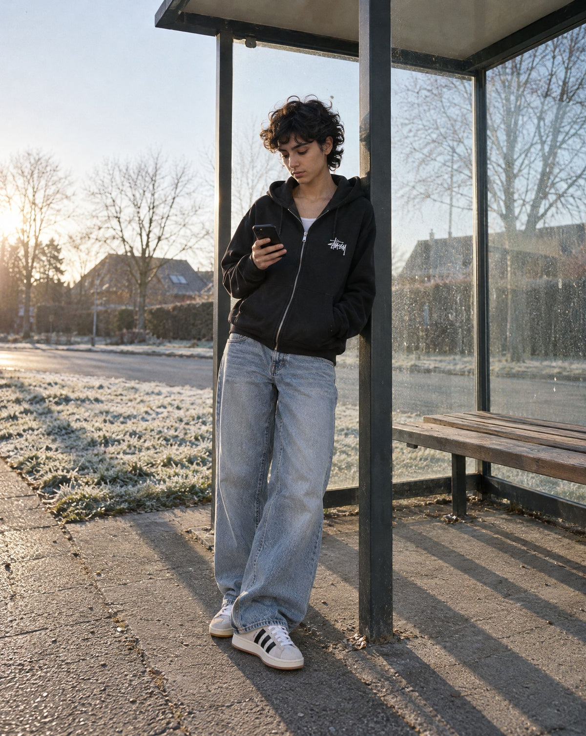 adidas Campus 00s Crystal White Core Black (Women's) - streetstyle i København