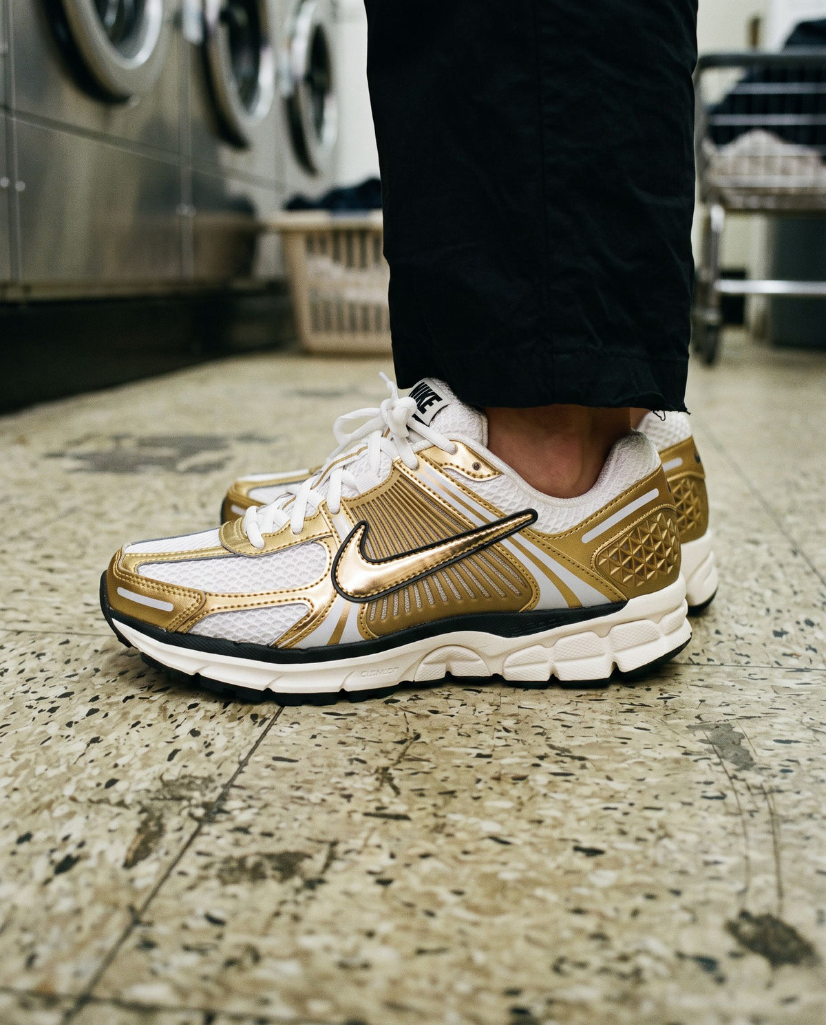 Nike Zoom Vomero 5 Metallic Gold (Women's) - on-foot