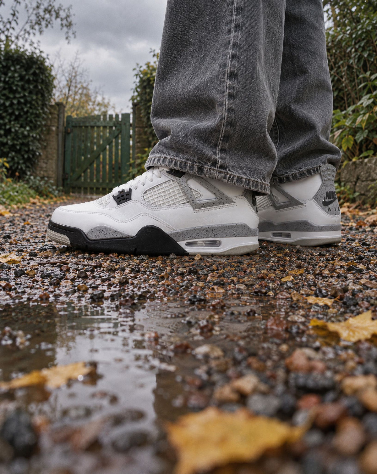 Jordan 4 Retro White Cement (2025) - on-foot