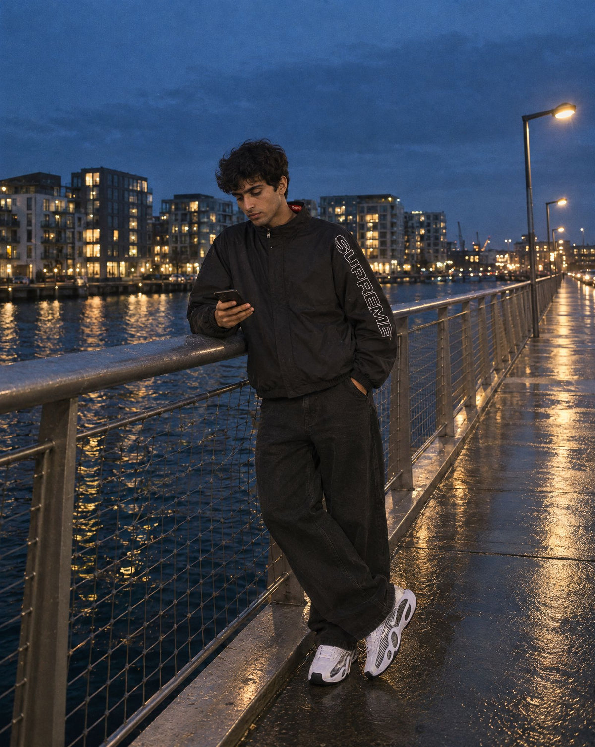 Nike NOCTA Glide Drake White Black - streetstyle i København