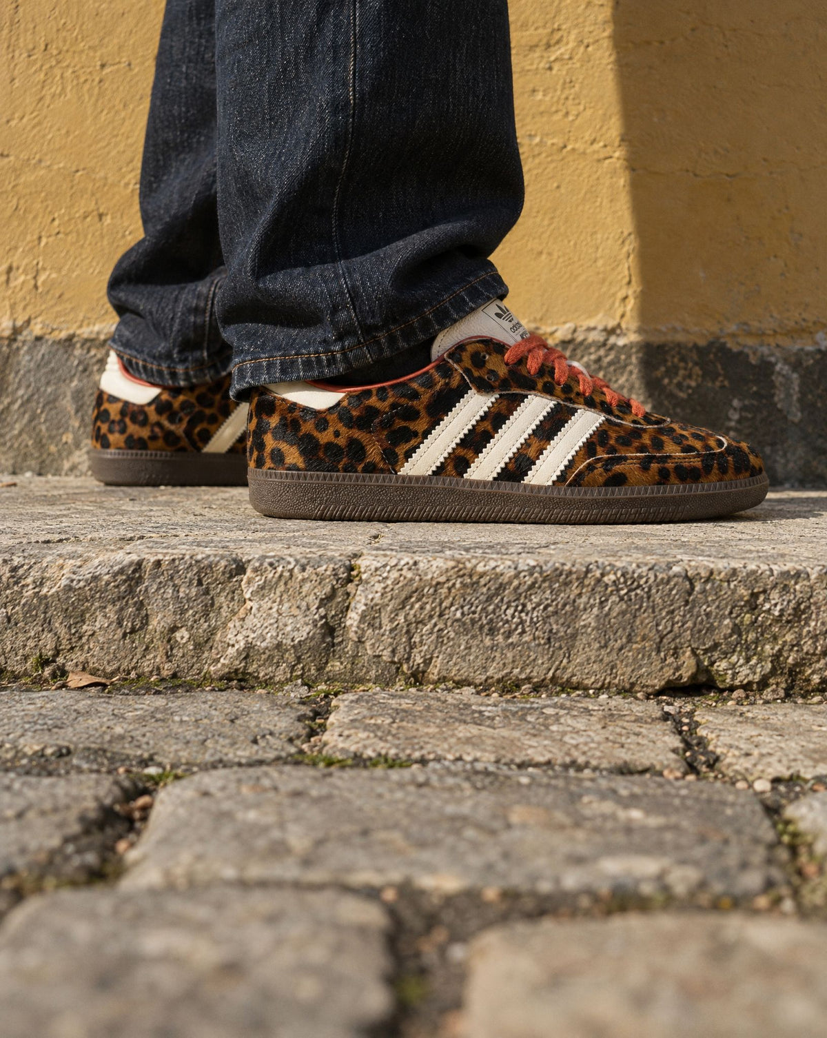 adidas Samba OG Preloved Red Leopard (Women's) - on-foot