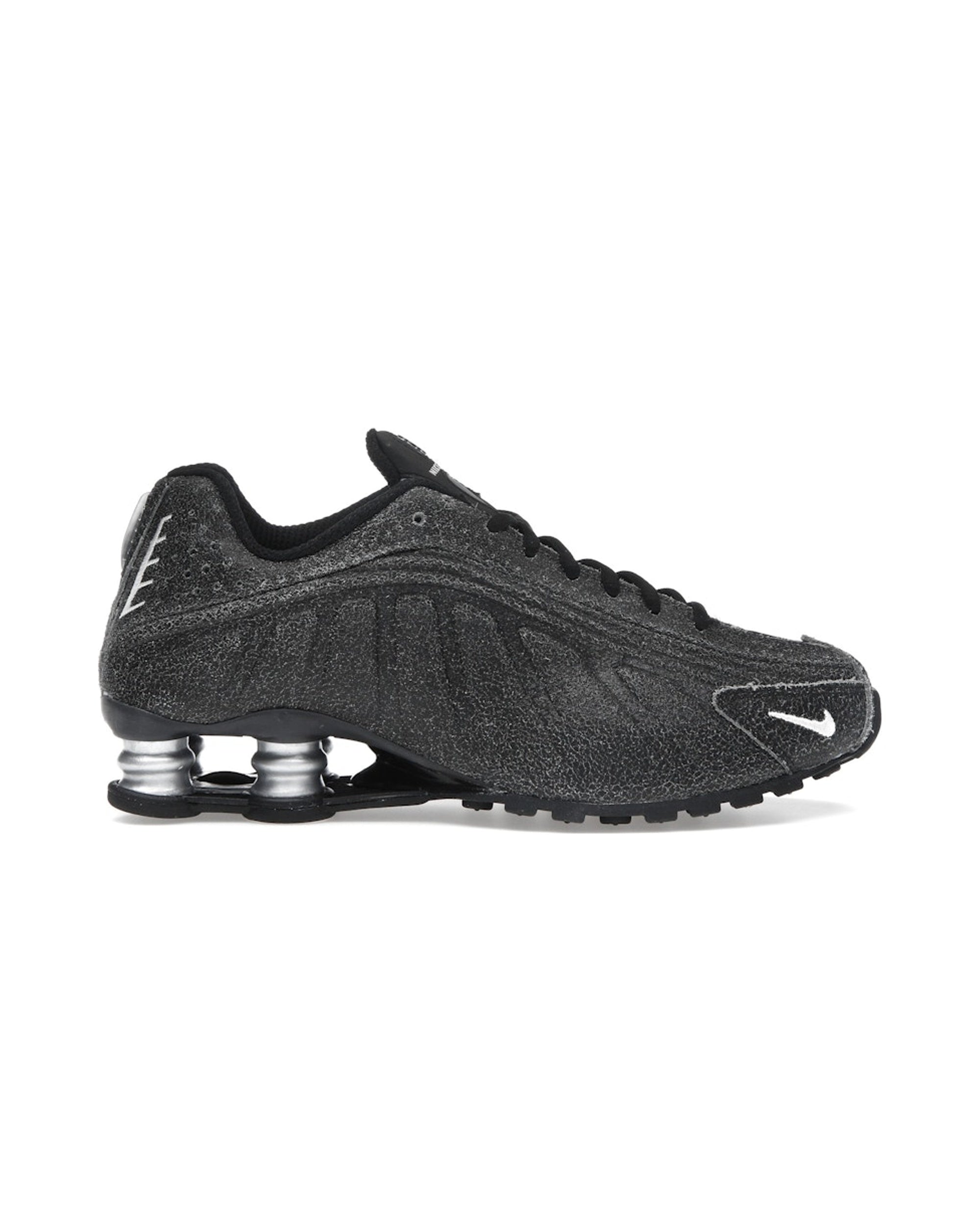 Nike Shox R4 Black Distressed Leather