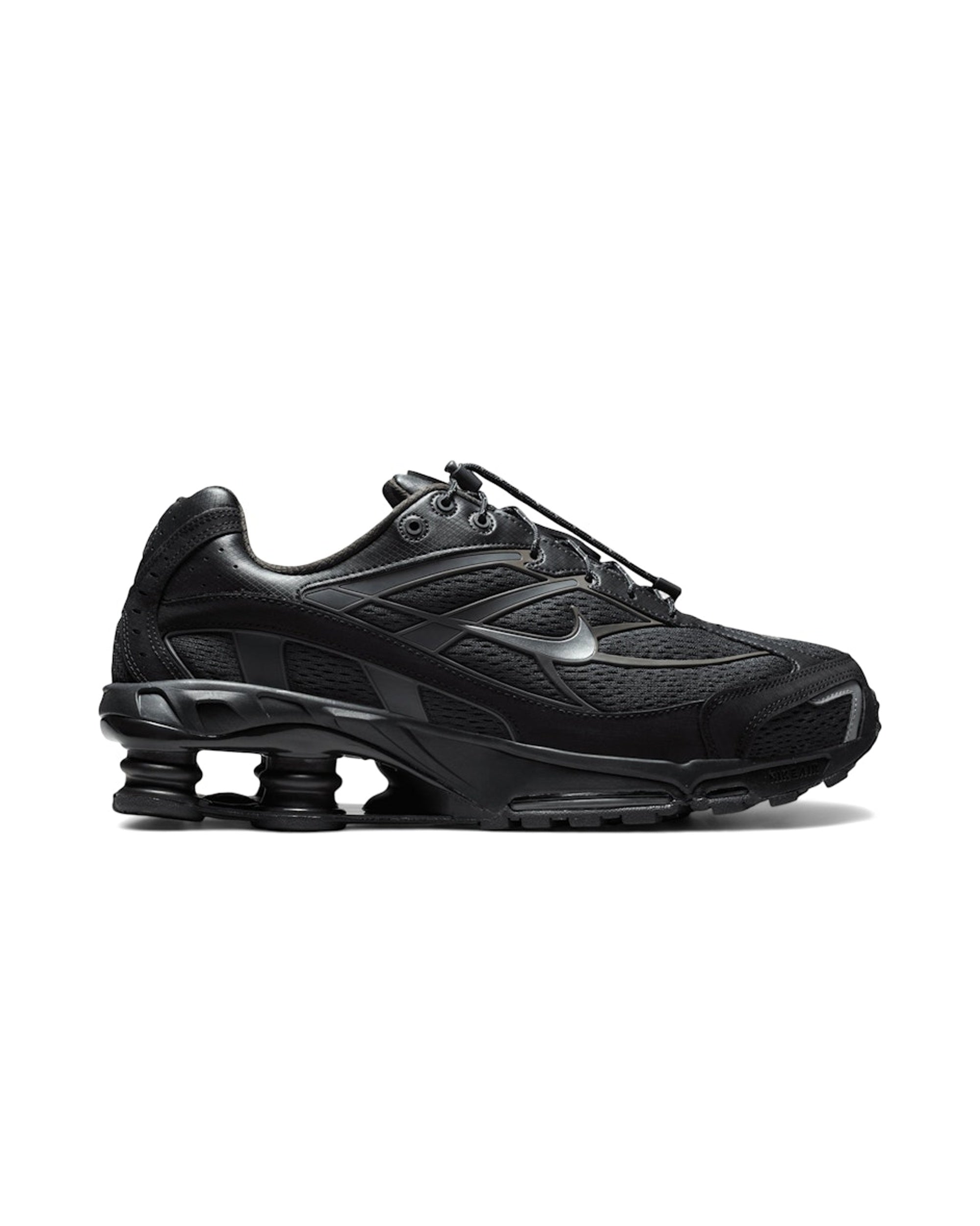 nike shox black suede