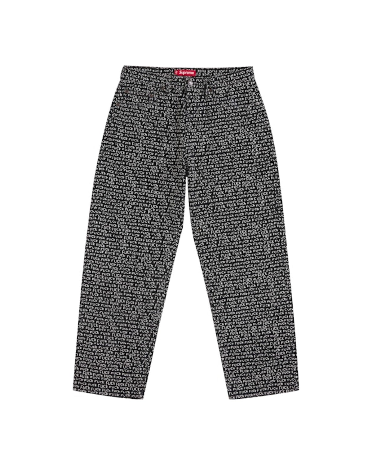 Supreme Fuck Stitch Loose Fit Jeans i Sort
