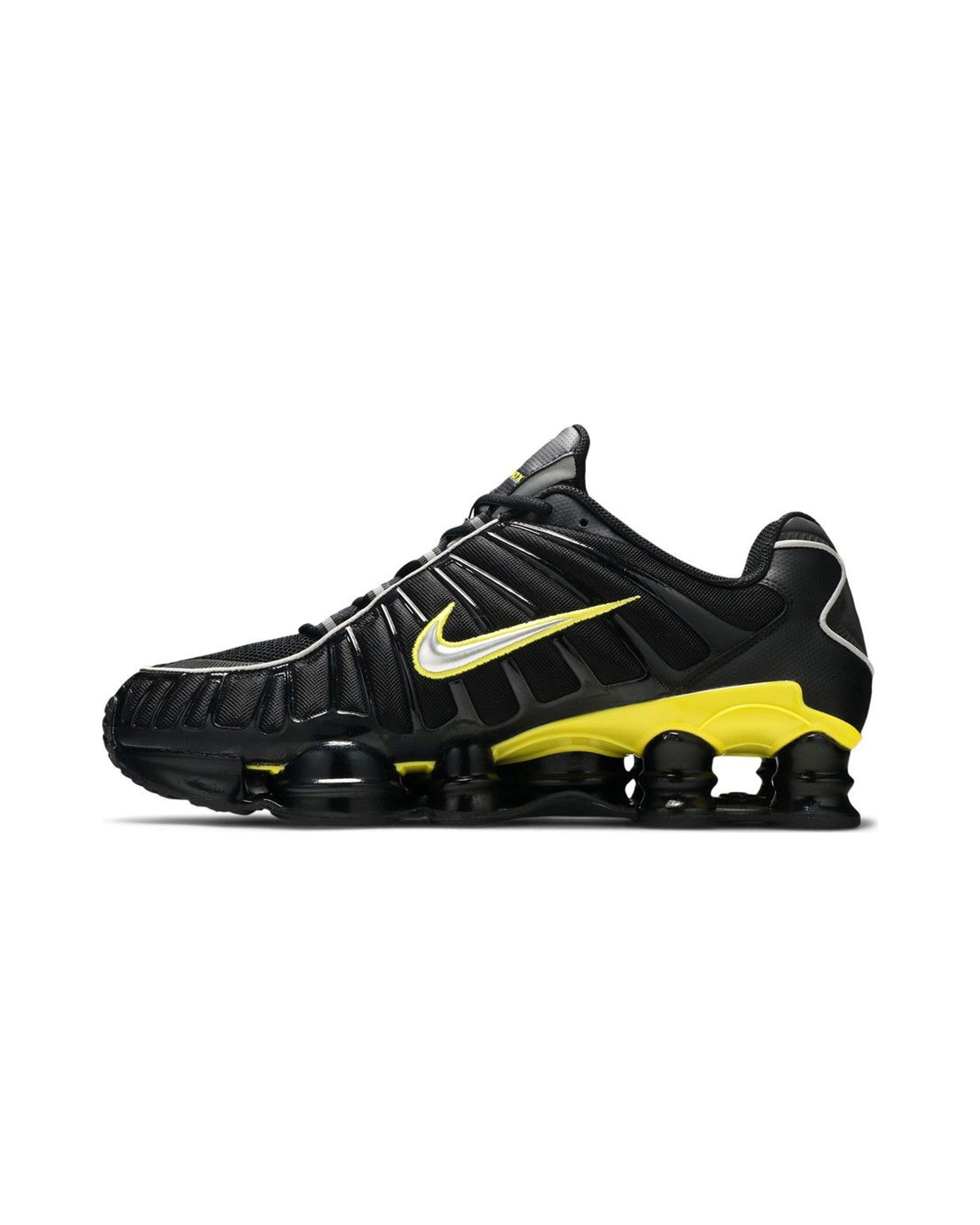 Nike Shox TL Black Dynamic Yellow Metallic Silver