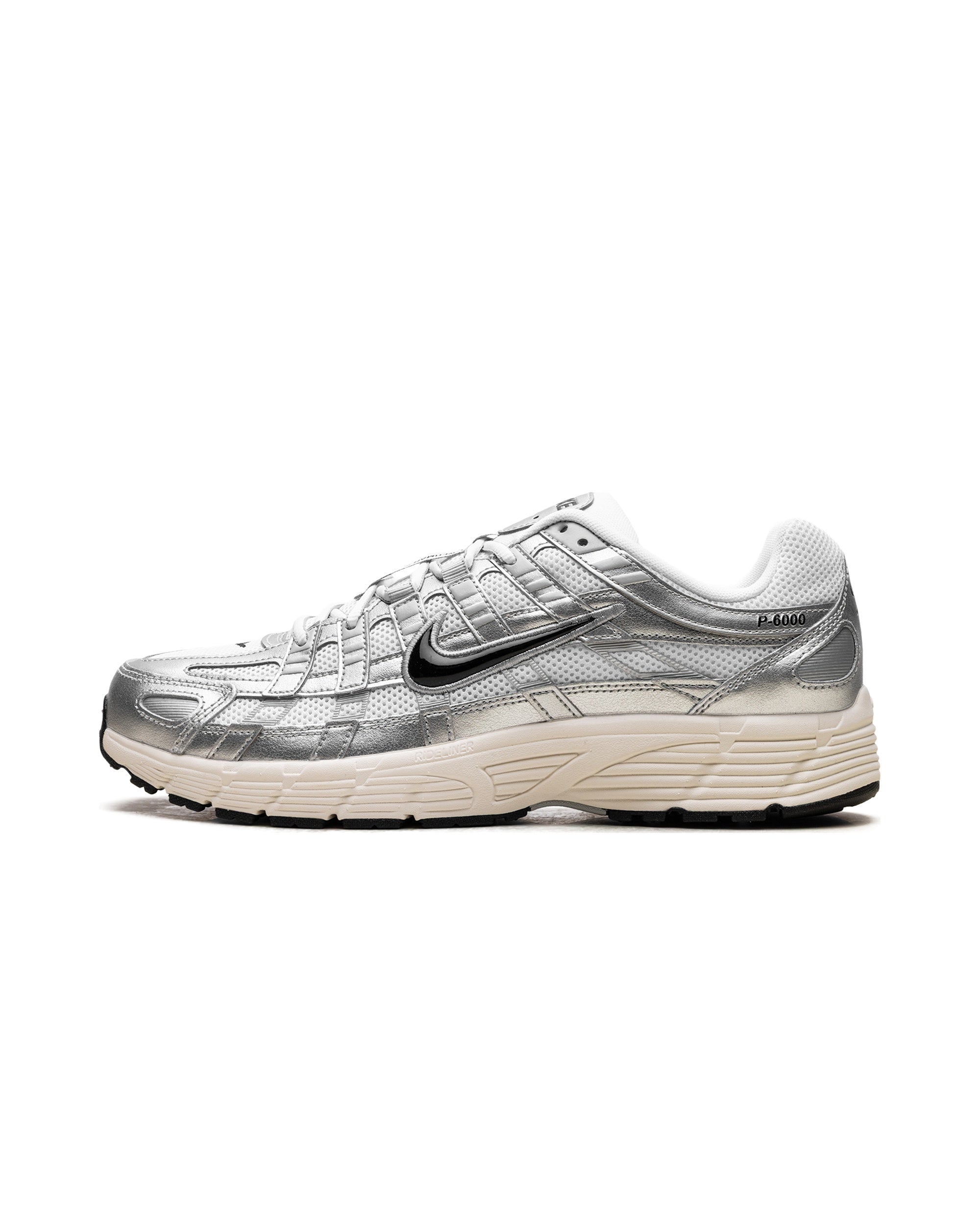 Nike P-6000 White Metallic Silver Flat Silver Black