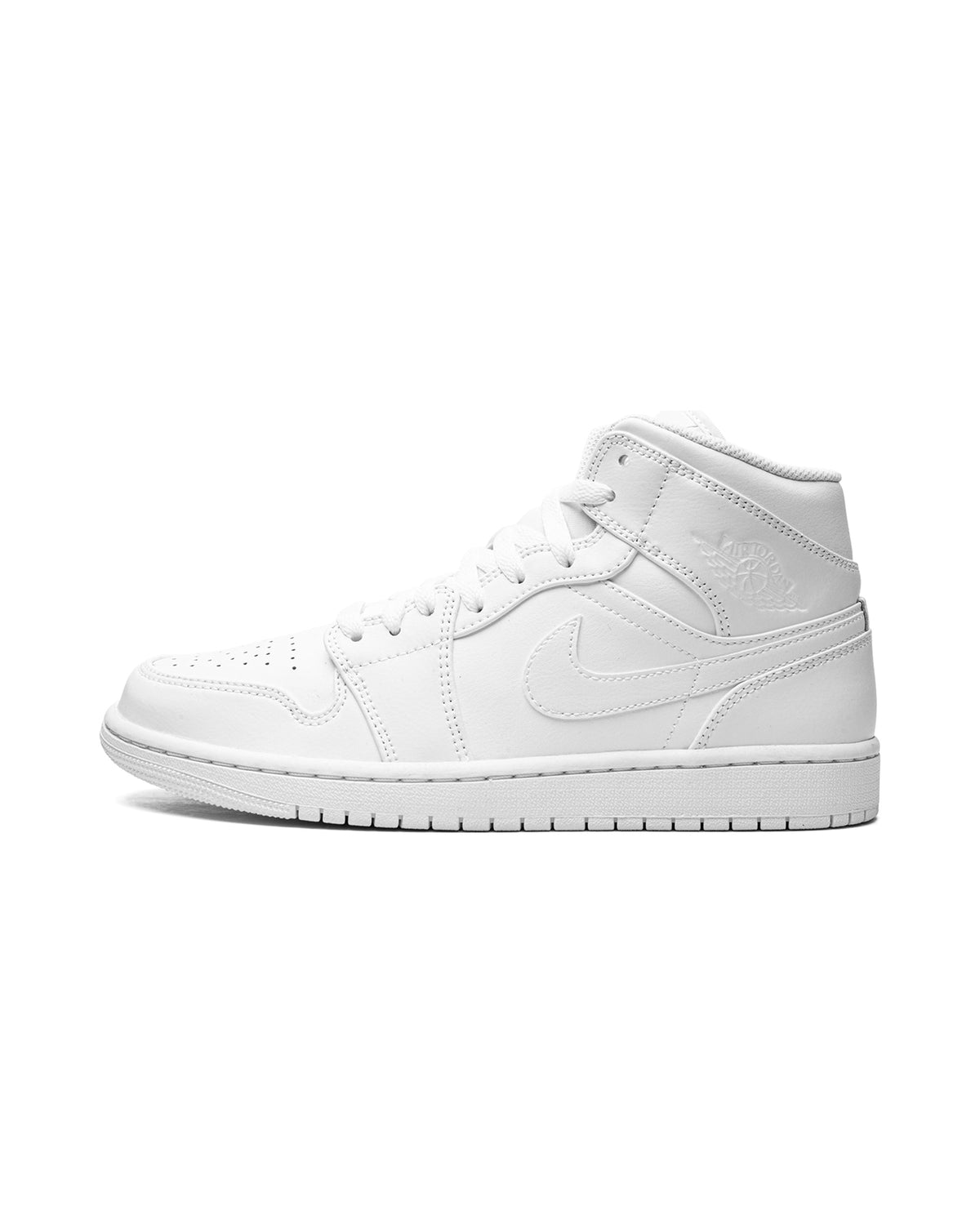Jordan 1 Mid Triple White