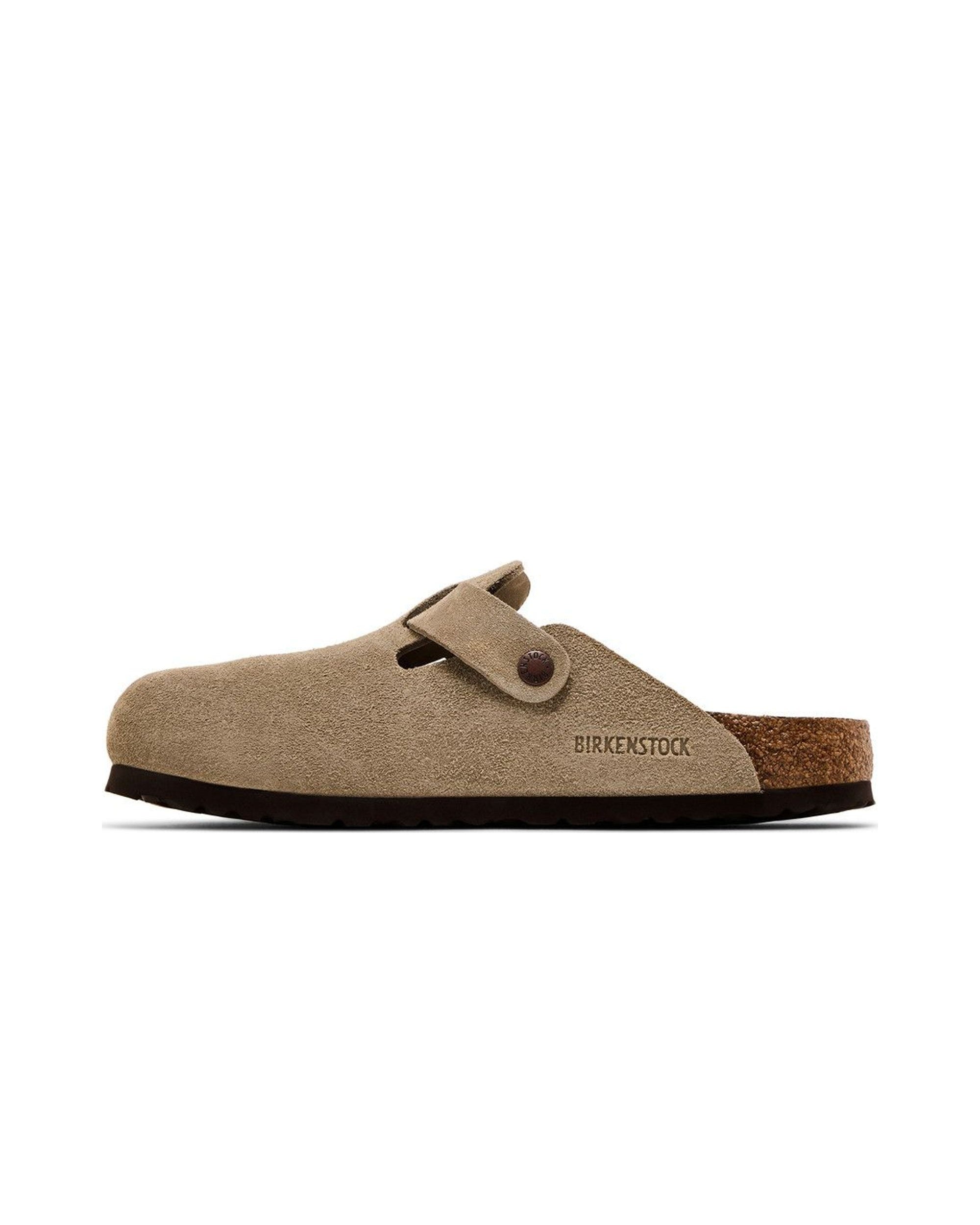 Birkenstock Boston Soft Footbed Suede Taupe