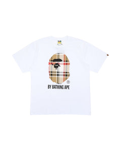 Bape Big Head Plaid T-shirt White