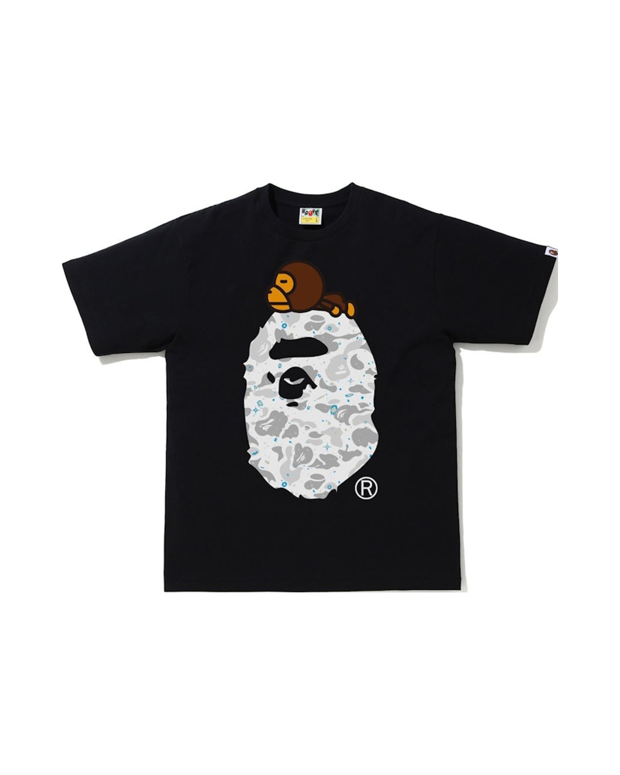 BAPE Space Camo Milo On Big Ape Tee (FW21) Black