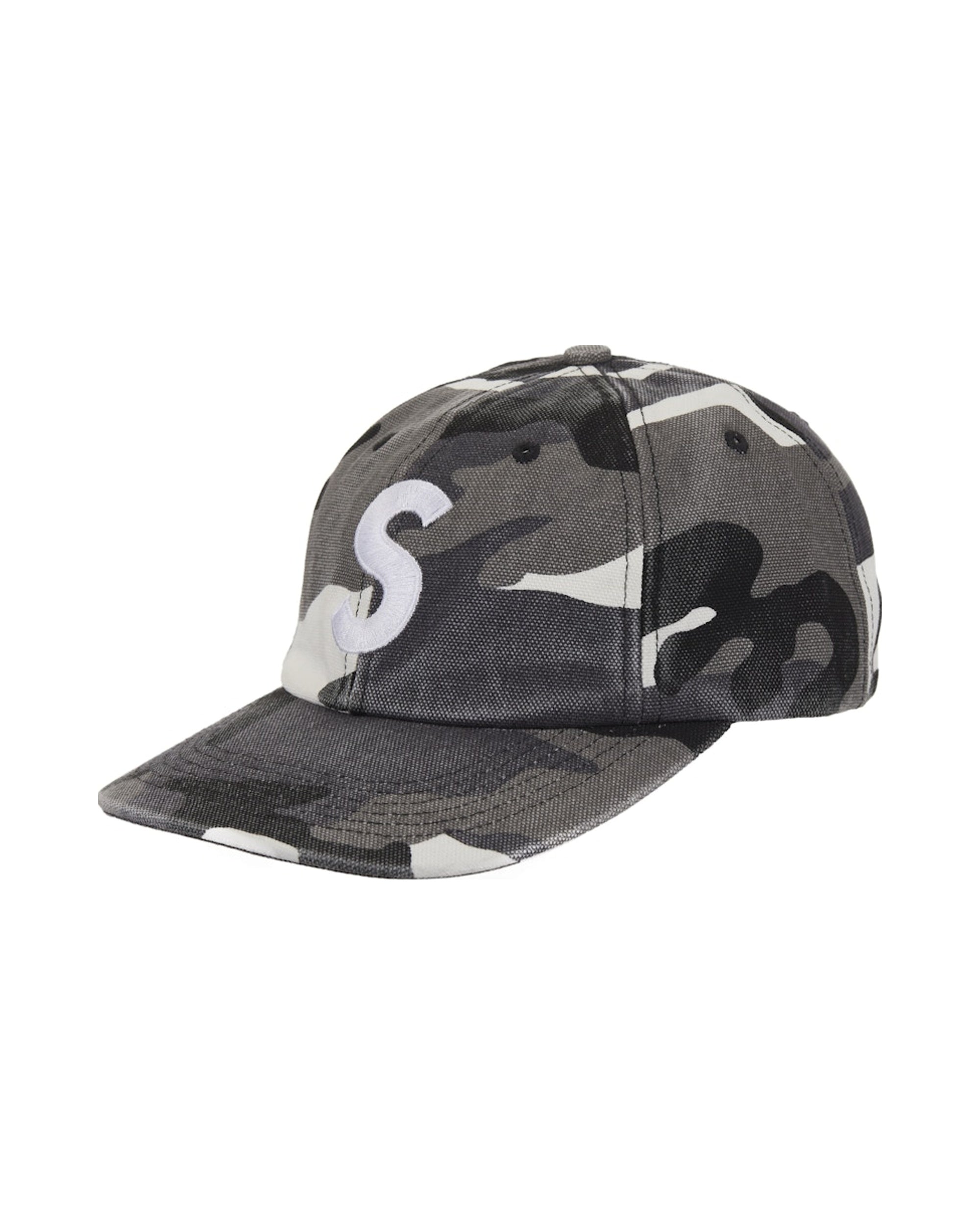 Supreme S Logo 6-Panel Snow Camo Hat