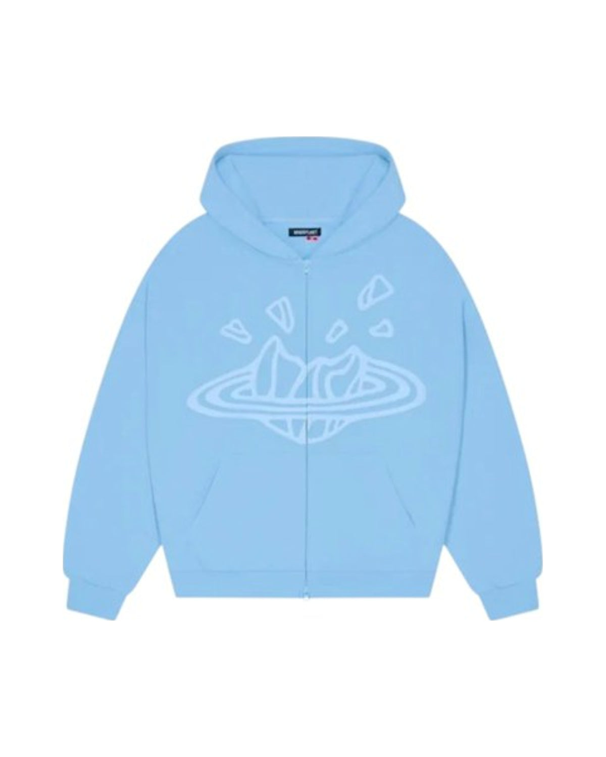 Broken Planet Market Sky Blue Zip Up Hoodie Sky Blue