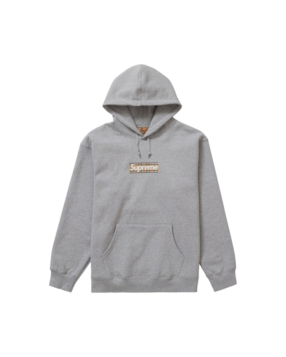 Supreme x Burberry Box Logo Hoodie Heather Grey
