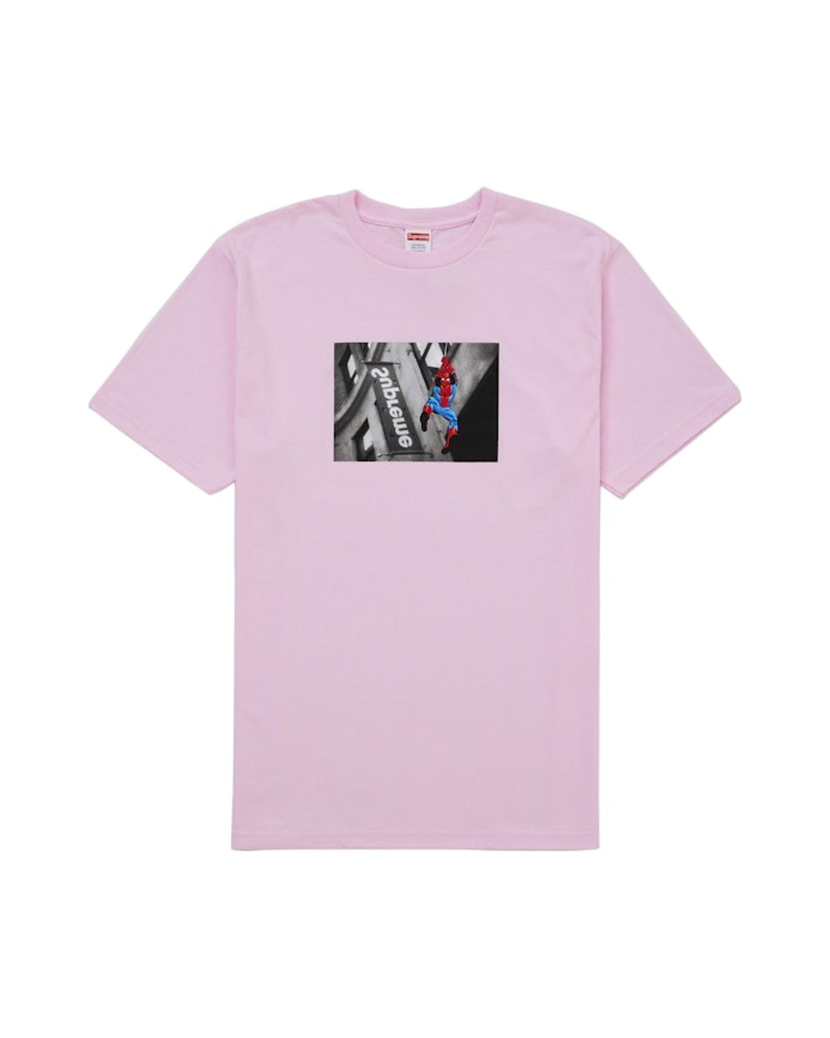 Supreme Spider-Man Tee Light Pink til streetwear-fans