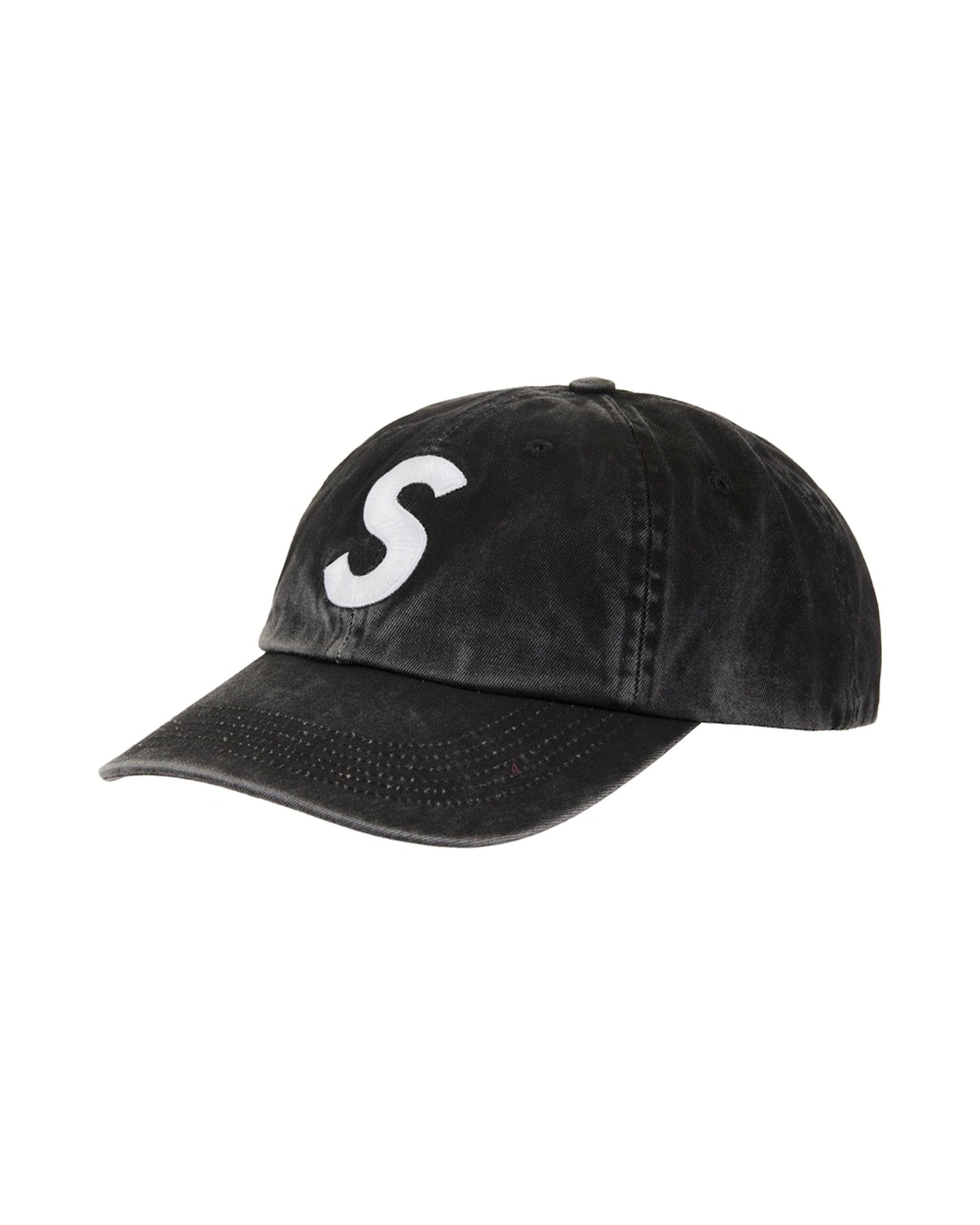 Supreme Pigment Coated S Logo 6-Panel Black