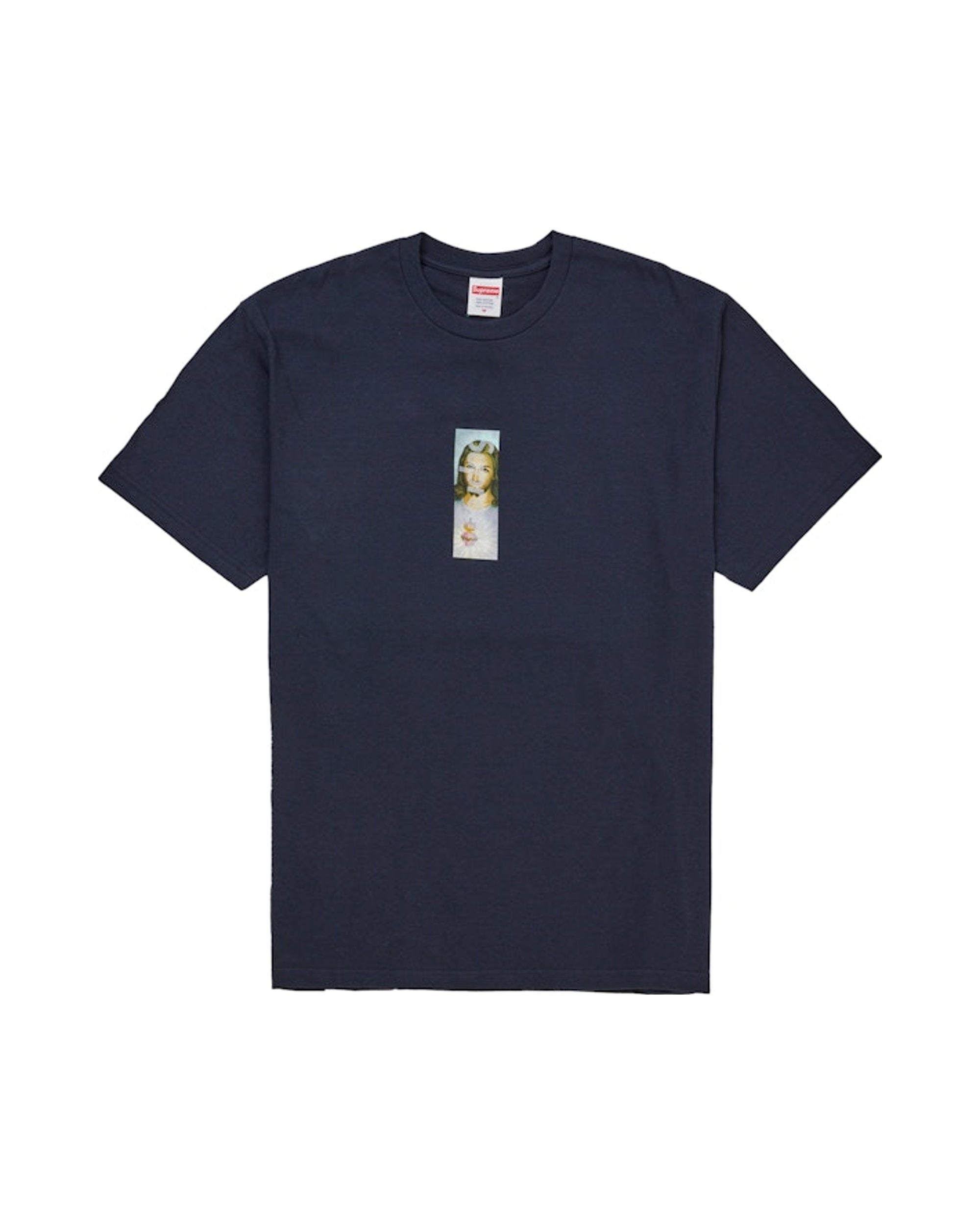 Supreme Prayer Card Box Logo Tee Navy
