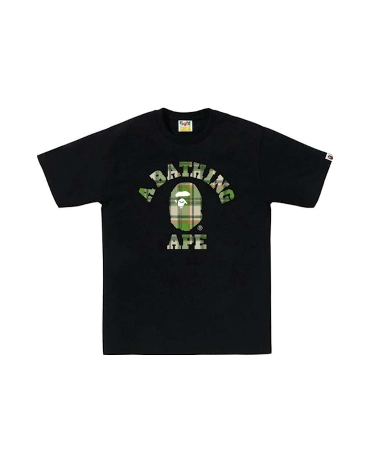 BAPE Check College Tee (FW25) Black/Green