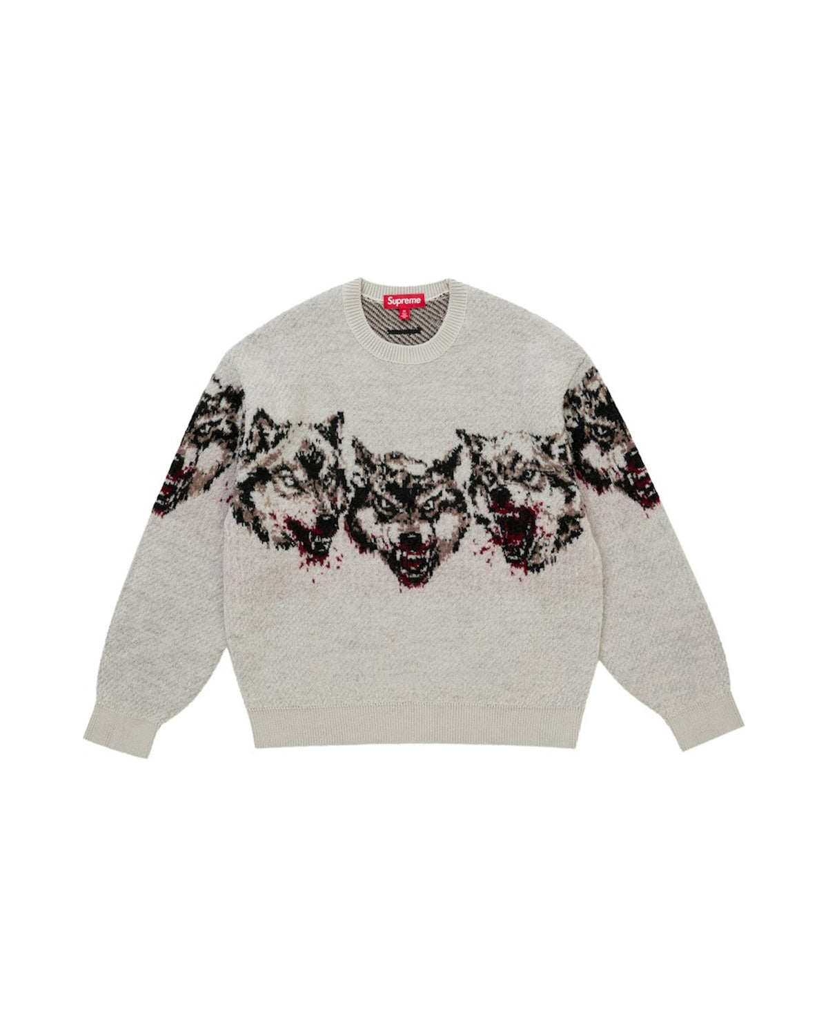 Supreme Wolves Sweater White