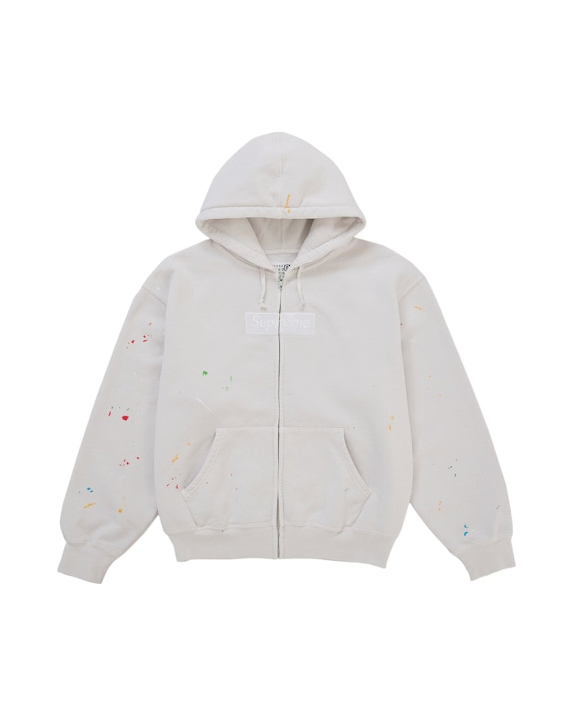 Supreme x MM6 Maison Margiela Zip Hoodie White