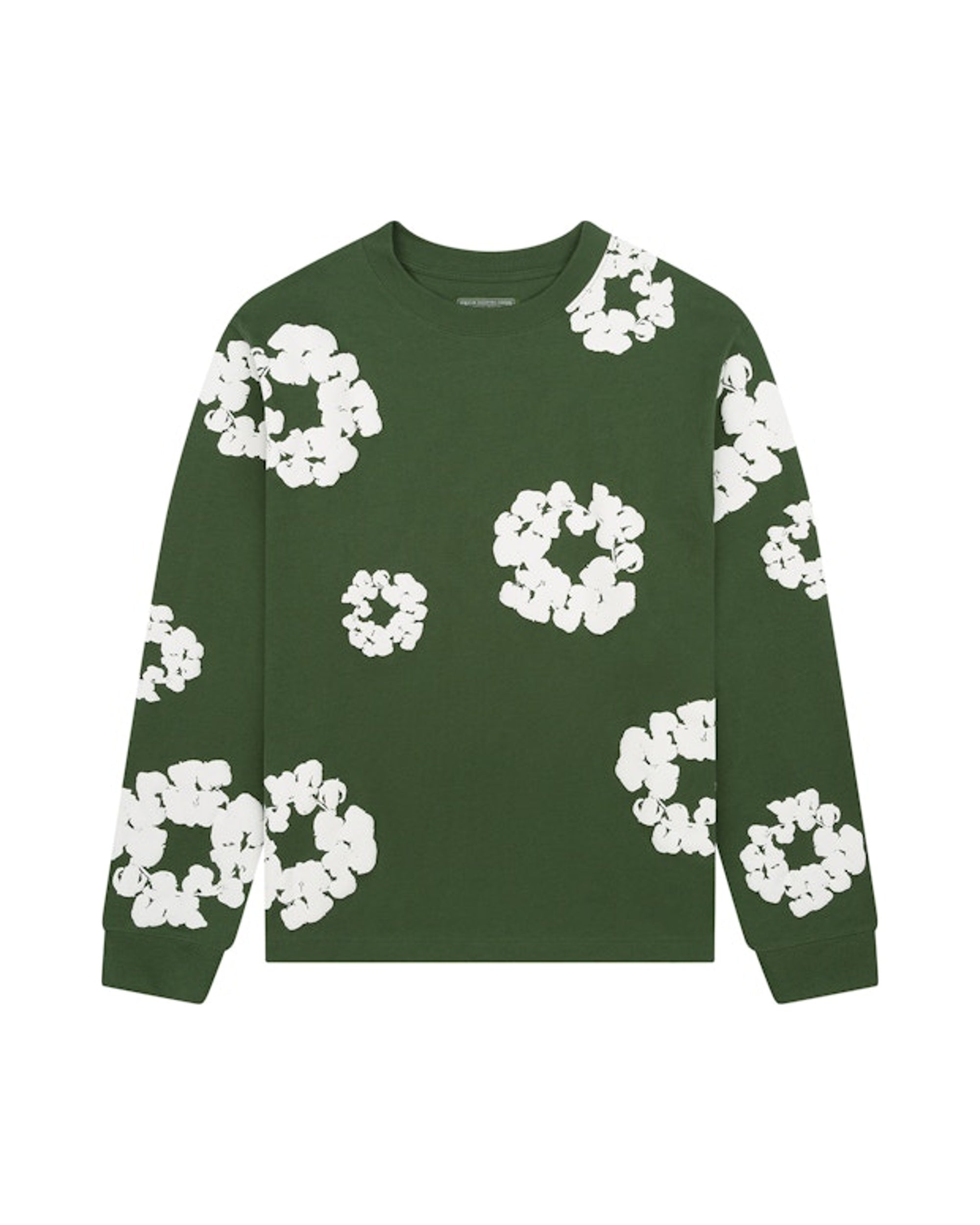 Denim Tears Long Sleeve Cotton Wreath T-shirt Green