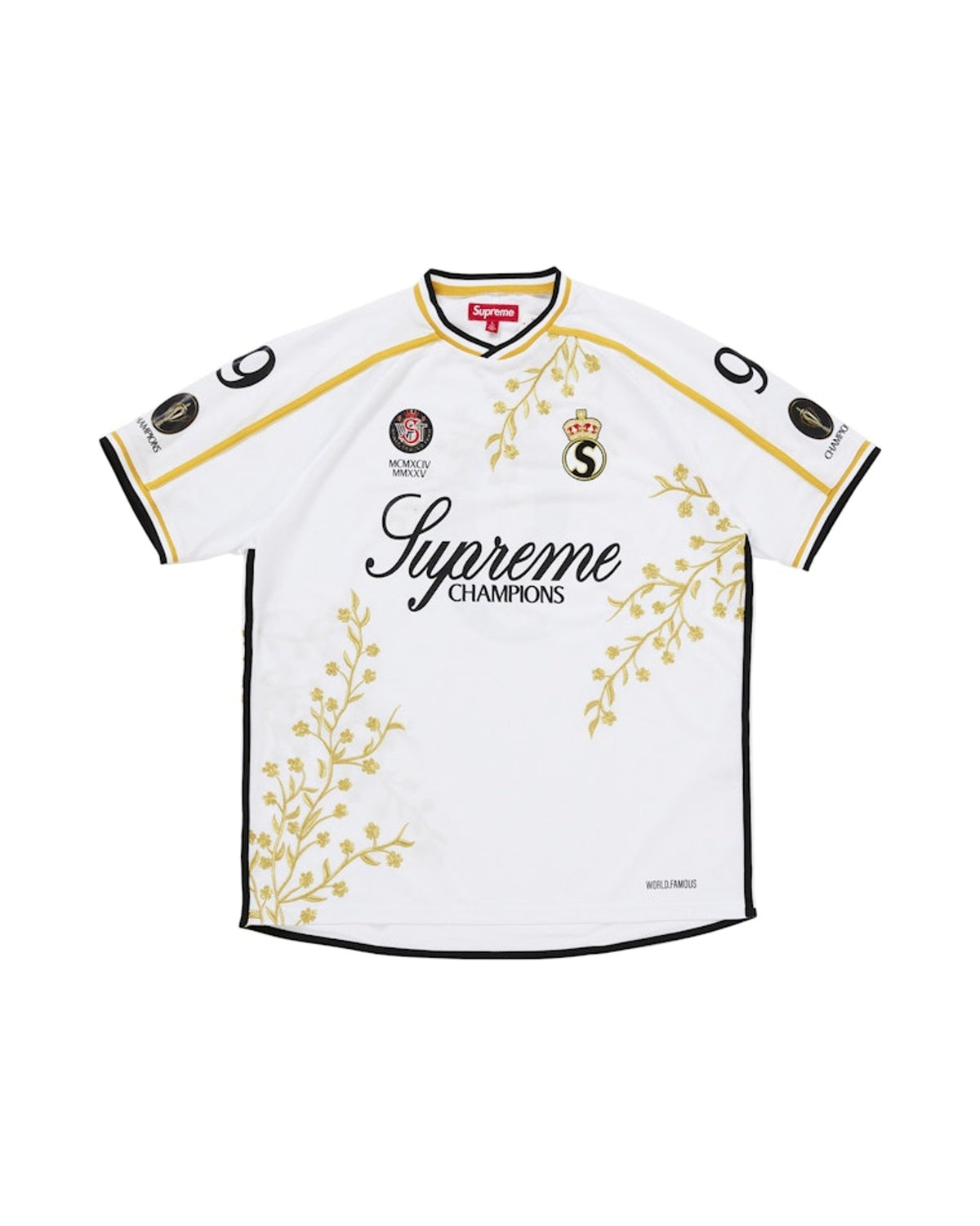 Supreme Floral Soccer Jersey White | STREET BILL