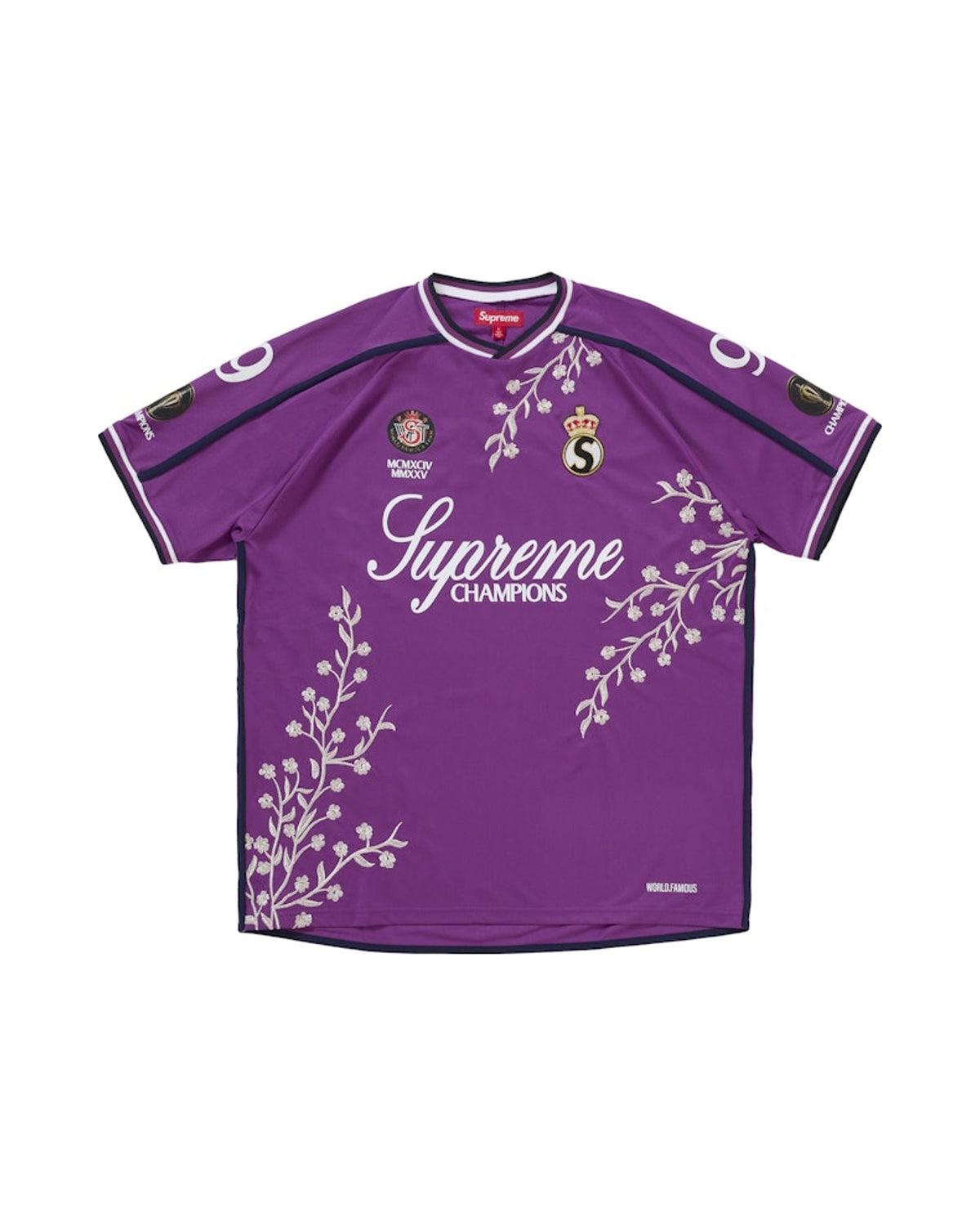 Supreme Floral Soccer Jersey Purple | STREET BILL