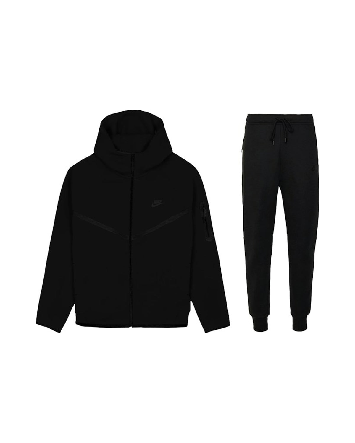 Nike Sportswear Tech Fleece Windrunner Full Zip Hoodie & Pant Set (FW24) Black/Black