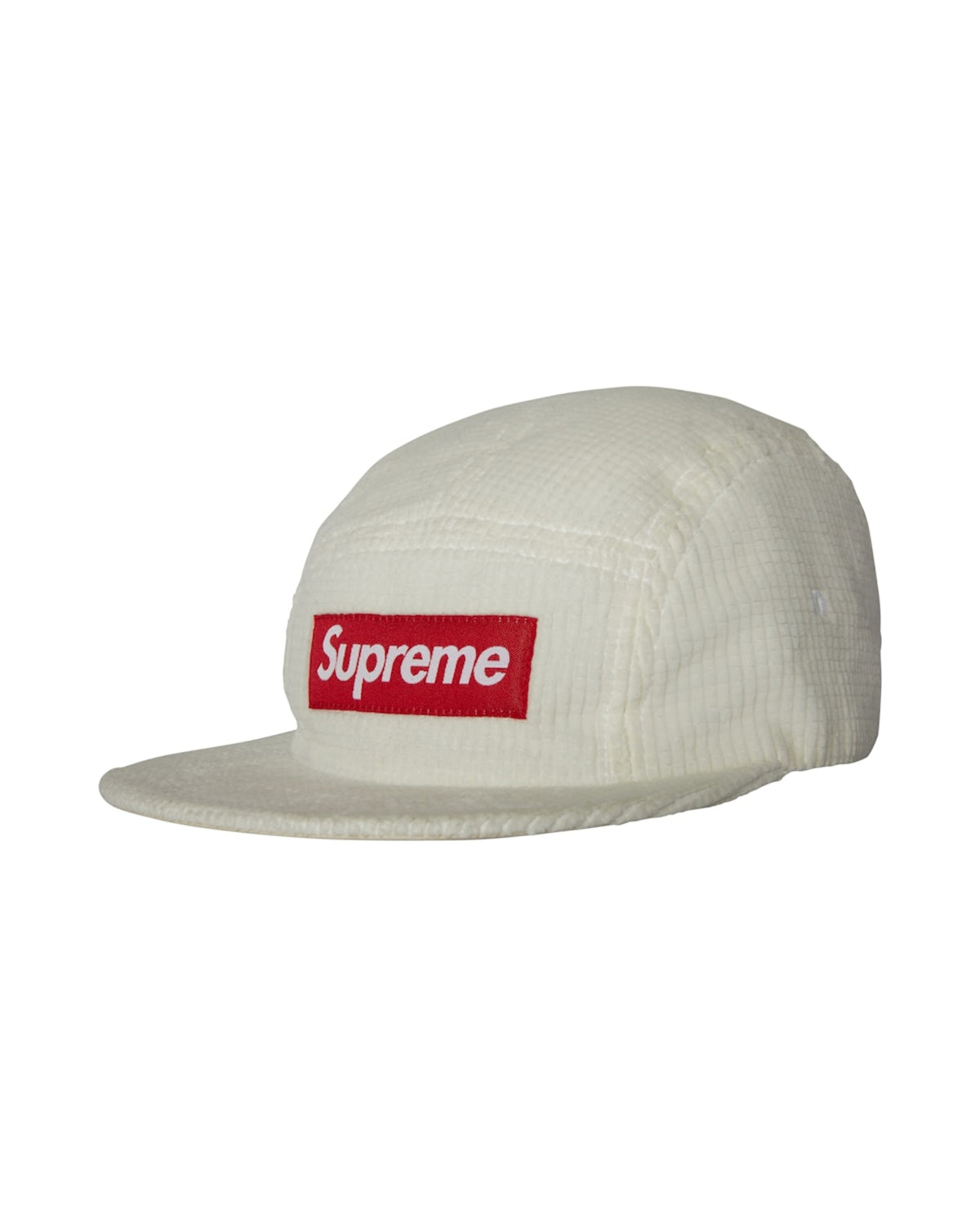 Supreme Waffle Corduroy Camp Cap White