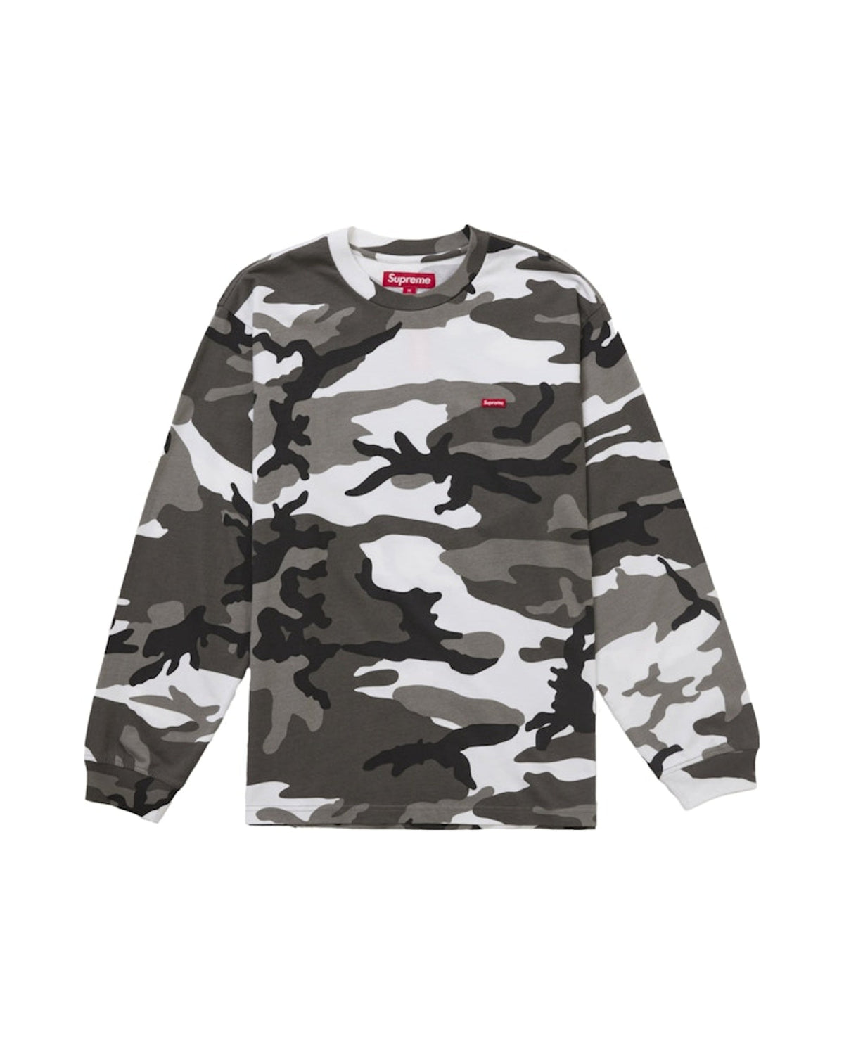 Supreme Small Box L/S Tee Snow Camo SS25
