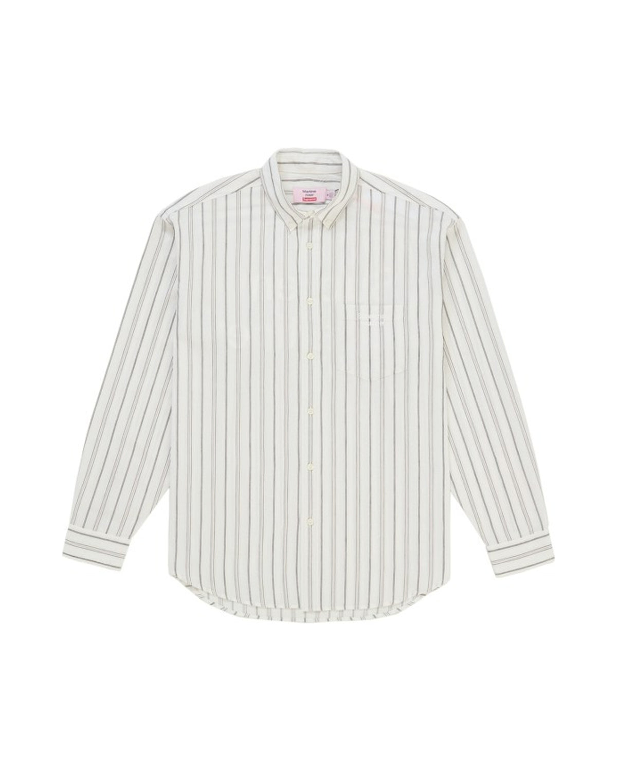 Supreme Martine Rose Metallic Stripe Shirt White