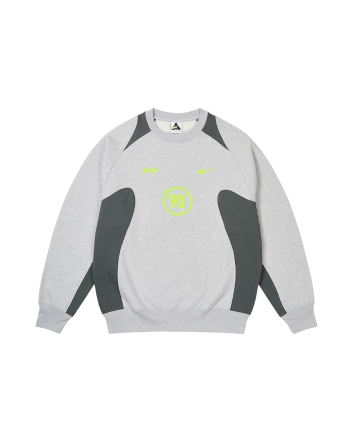 Palace x Nike Total P90 Crew Grey Marl | STREET BILL