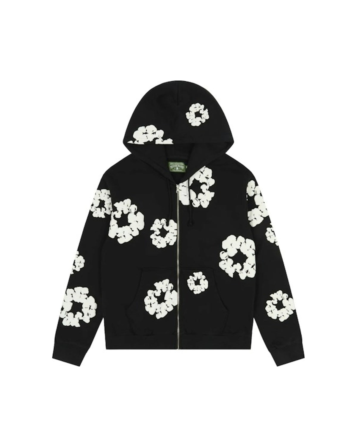 Denim Tears Cotton Wreath Zip Hoodie Black