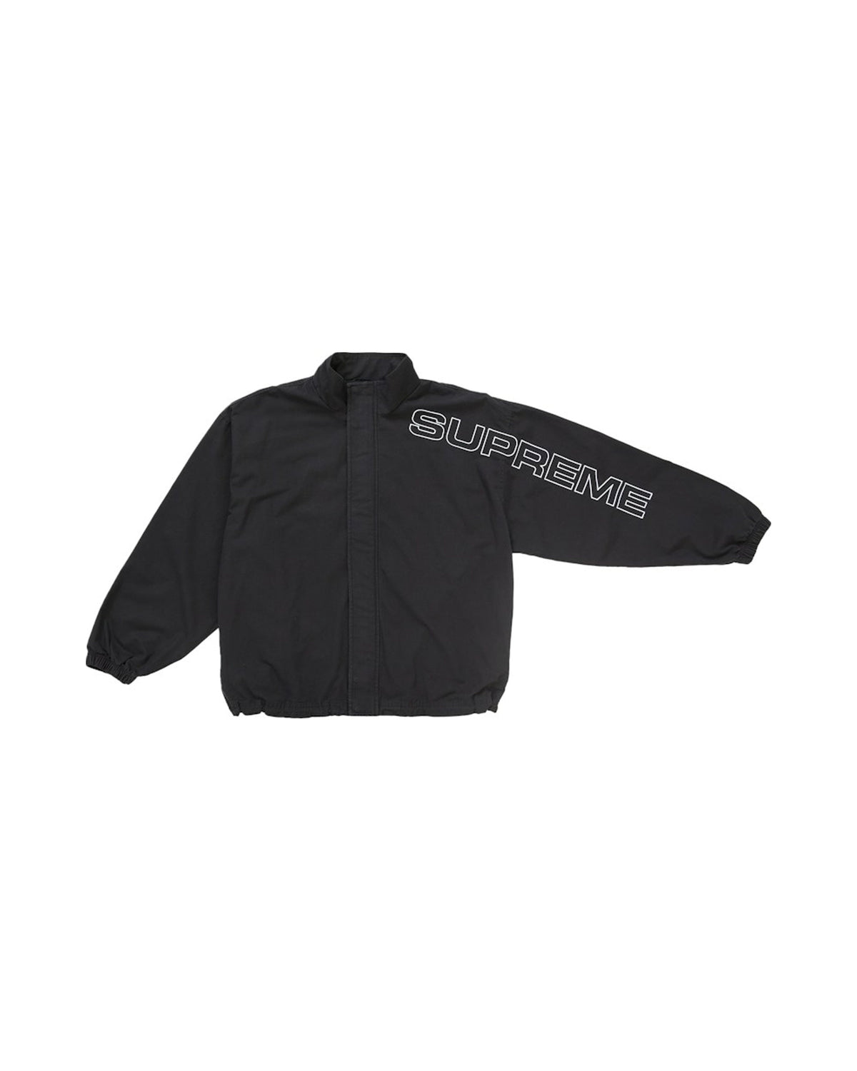 Supreme Spellout Embroidered Ripstop Track Jacket Black