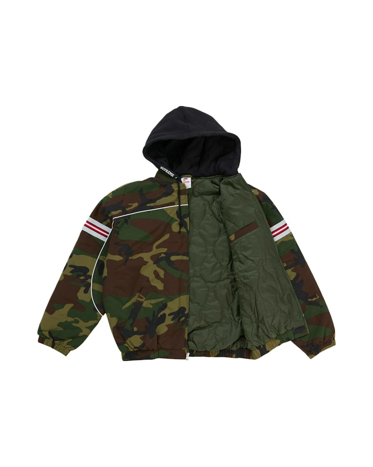 Supreme Nike Nylon Hooded Jacket Woodland Camo