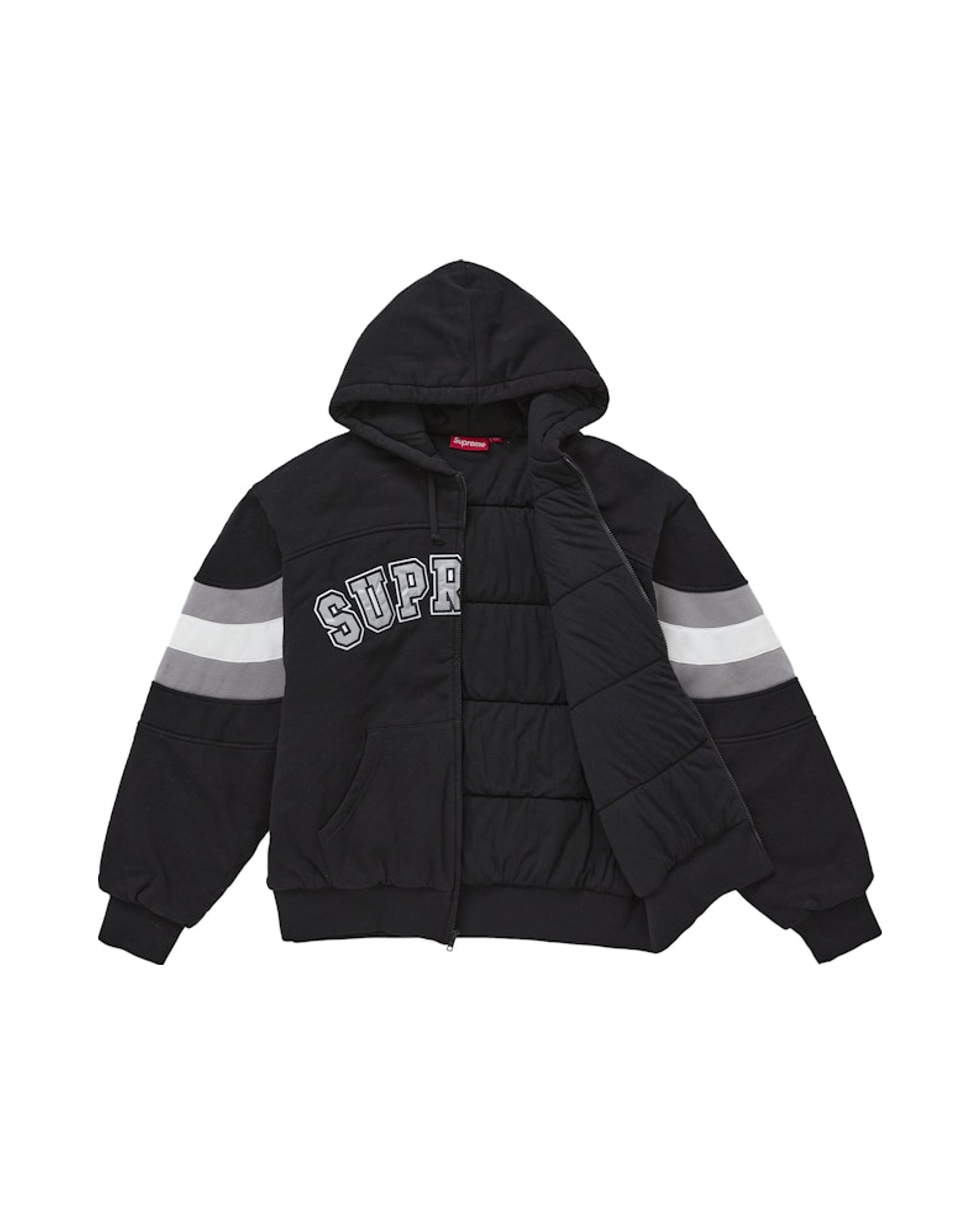Supreme Filled Zip Up Hooded Sweatshirt Black